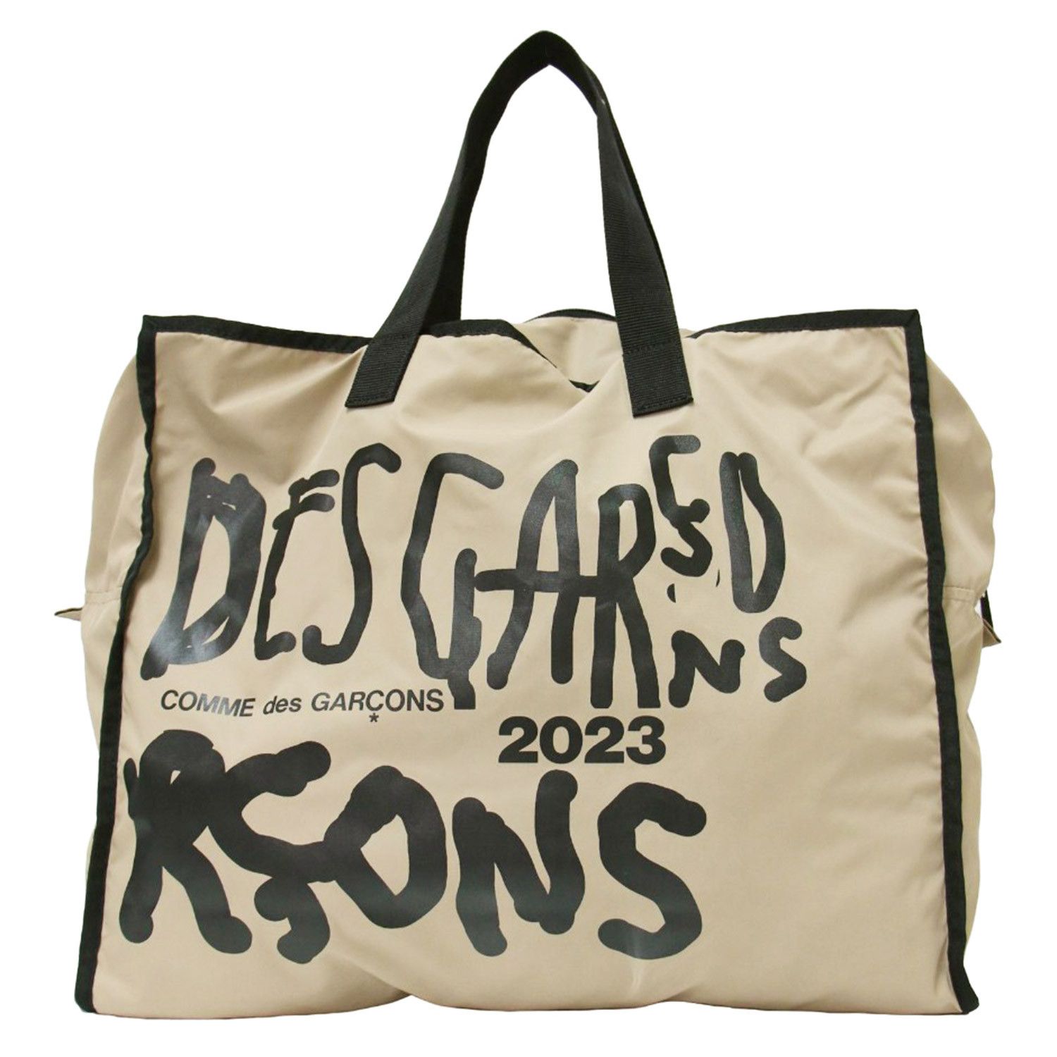 Comme des Garcons Bag Nylon Printed Tote Nylon Beige Size ONE SIZE - 4 Thumbnail