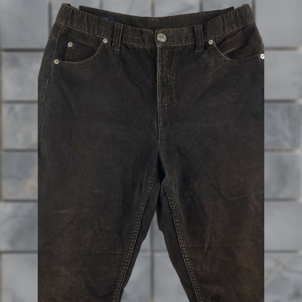 Lands' End Lands' End Corduroy Pants Womens 4P Boot Cut Cotton Brown Night/Solid Modern Straight Leg Casual Womens Size 27" / US 4 / IT 40 - 1 Thumbnail