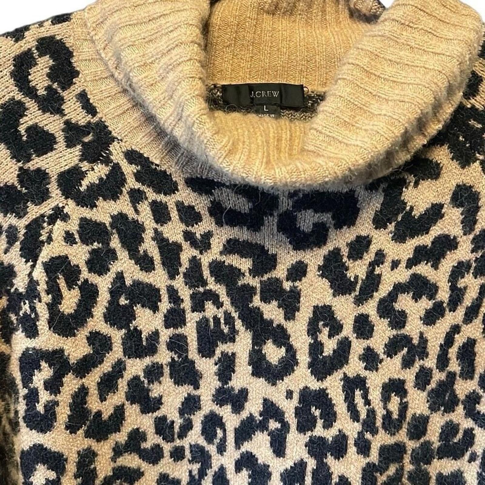 J.Crew J.Crew animal print Merino wool sweater size large Size L / US 10 / IT 46 - 6 Thumbnail