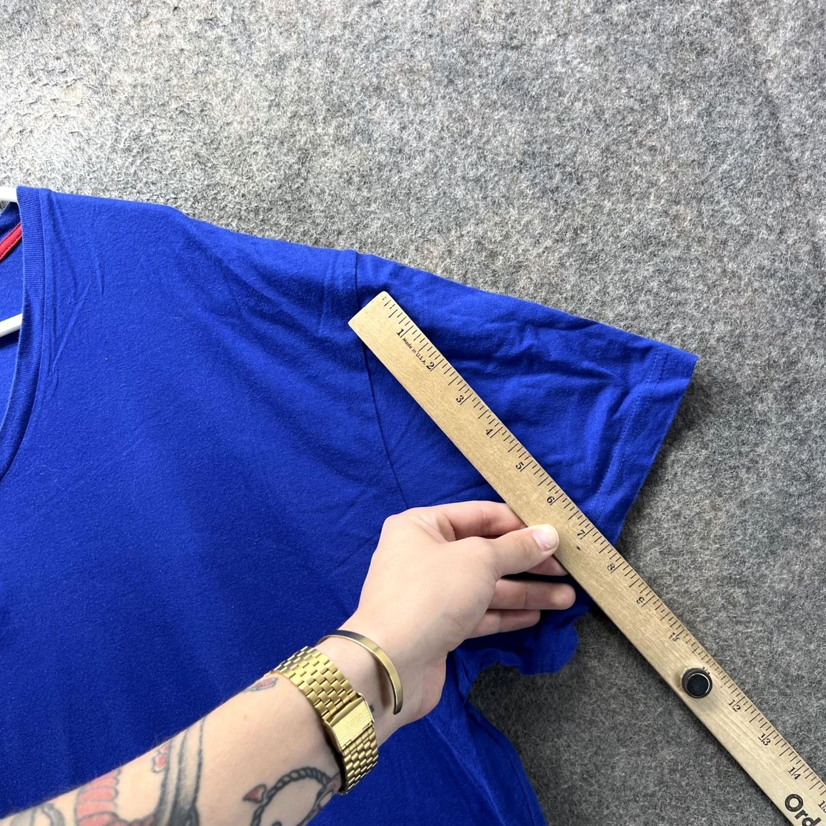 Polo Ralph Lauren Polo Ralph Lauren Shirt Mens XL Blue V-Neck 100% Cotton Casual Tee T-Shirt Size US XL / EU 56 / 4 - 3 Thumbnail