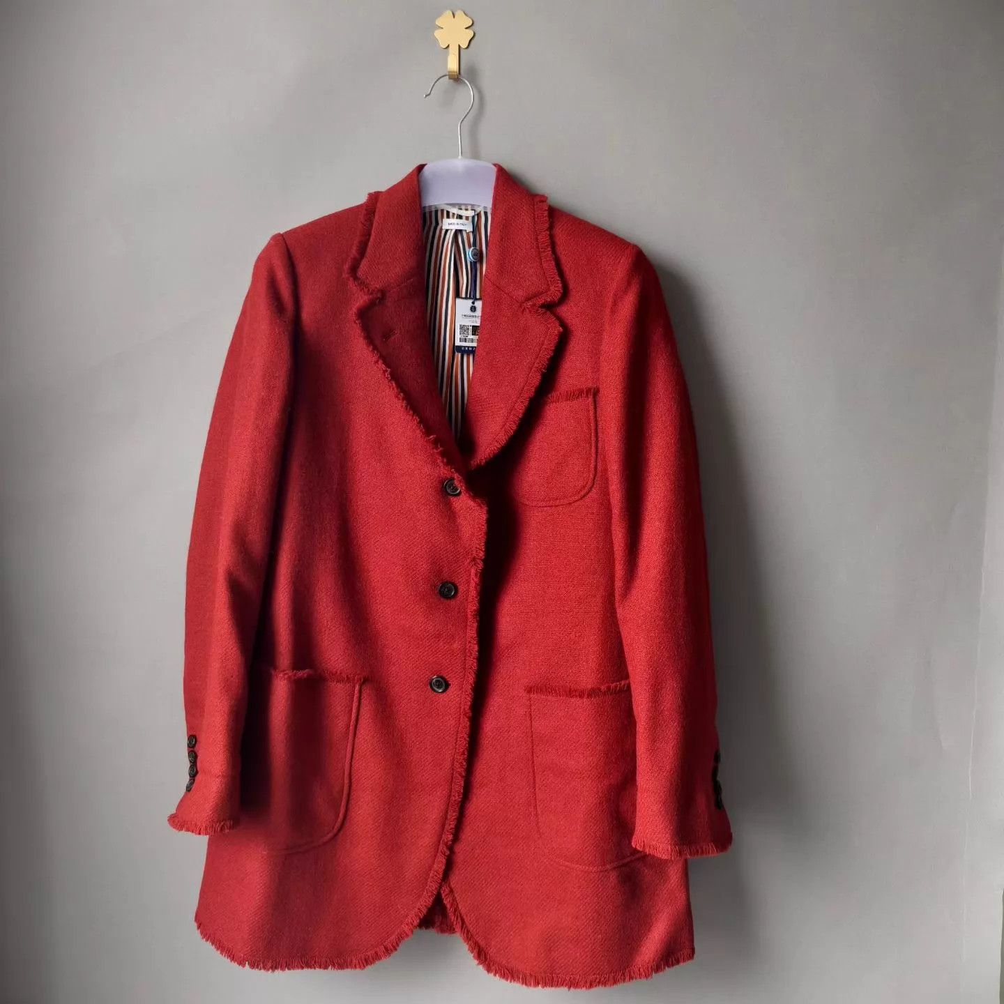 Thom Browne Thom Browne women's Red Tweed Blazer 38 99 Size XS / US 0-2 / IT 36-38 - 1 Thumbnail