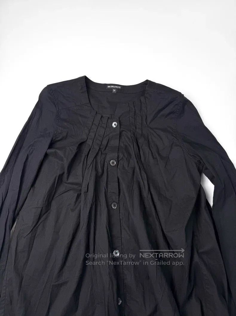 Ann Demeulemeester Ann Demeulemeester Black pleated shirt dress Size XXS / US 00 / IT 34 - 2 Thumbnail