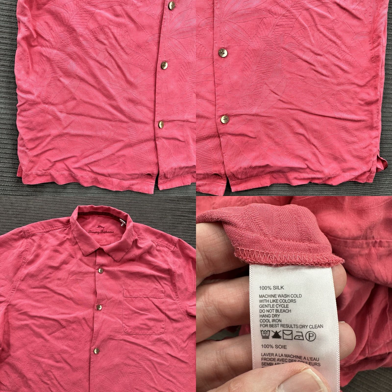 Tommy Bahama Tommy Bahama Shirt Men L Silk Floral Print Short Sleeve Button Up Vacation Shirt Size US L / EU 52-54 / 3 - 8 Thumbnail