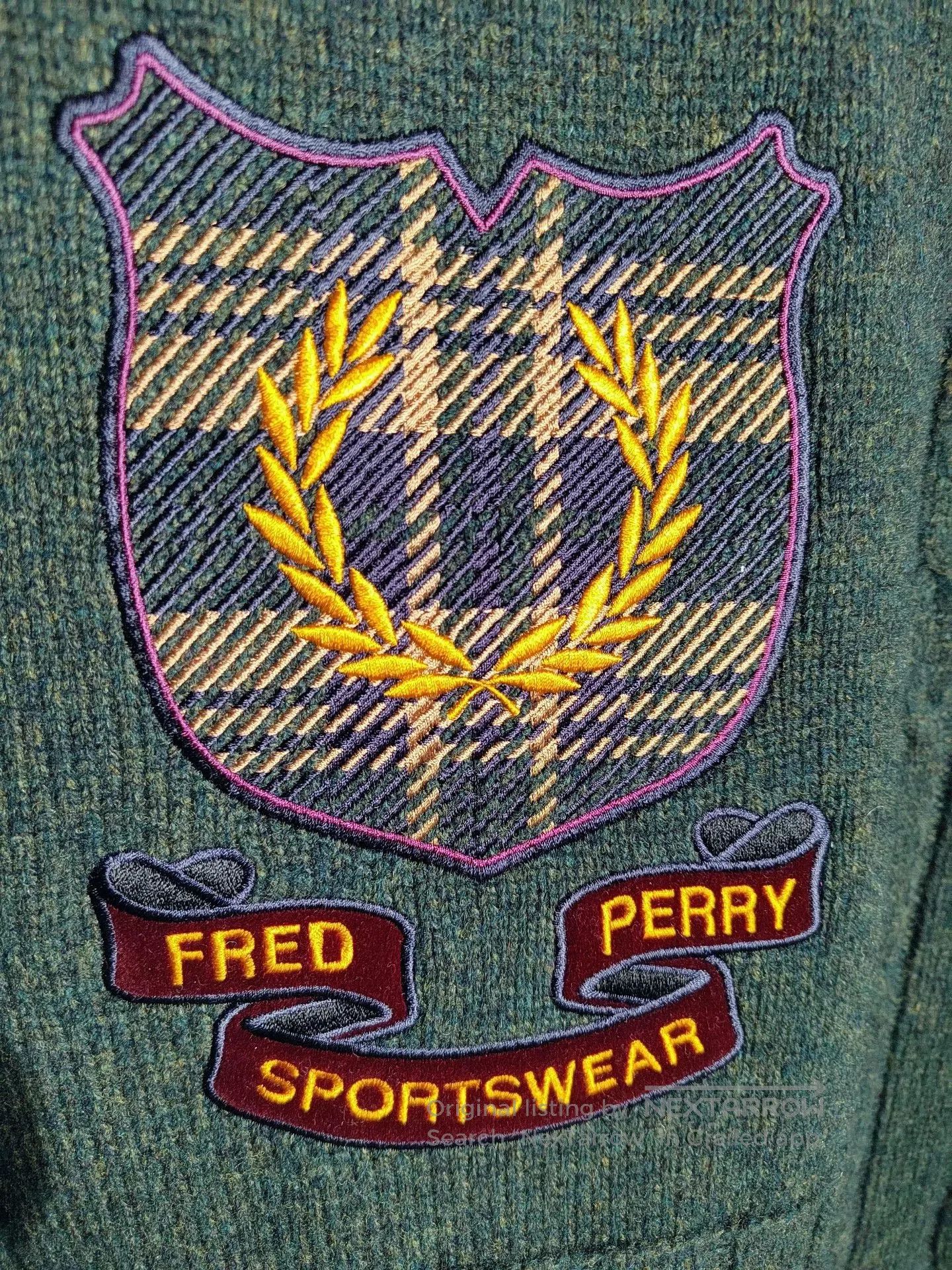 Fred Perry Fred Perry Retro Cable Knit Sweater. Size US XXL / EU 58 / 5 - 3 Thumbnail