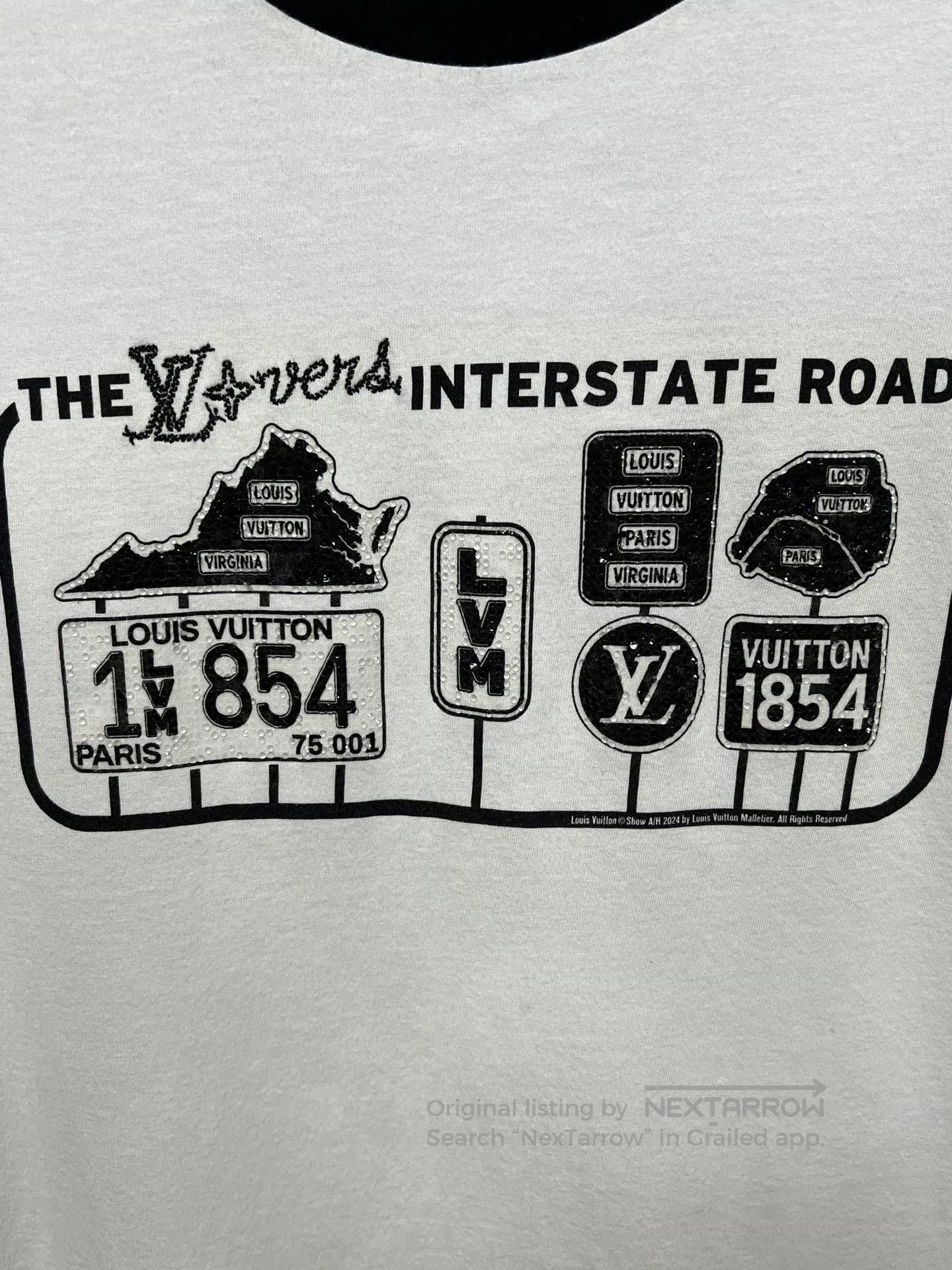 Louis Vuitton louis vuitton graphic t-shirt with logo. Size L / US 10 / IT 46 - 2 Thumbnail
