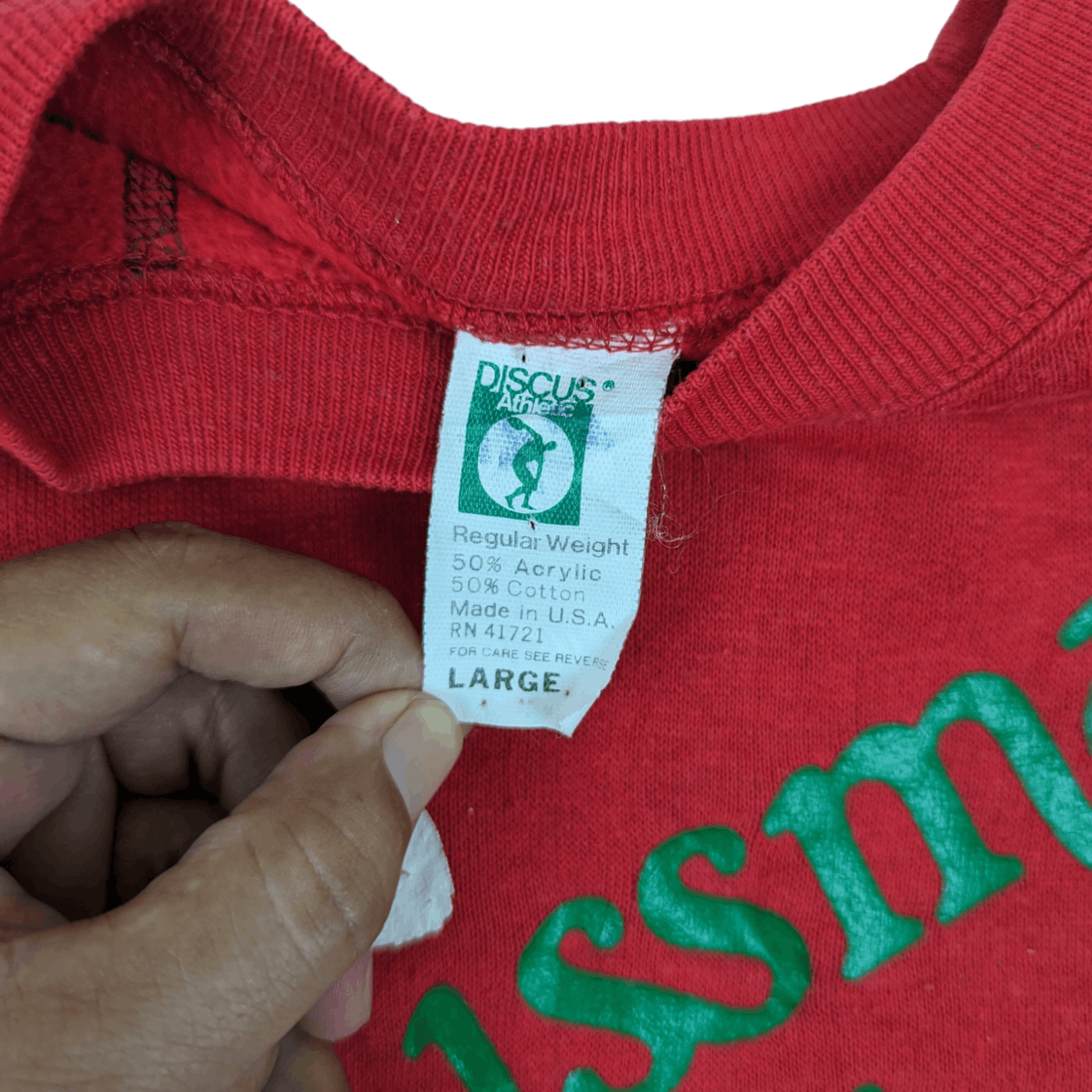 Vintage Vintage KISSMASS TIME Merry Christmas Valentine Sweatshirt Size L / US 10 / IT 46 - 9 Thumbnail