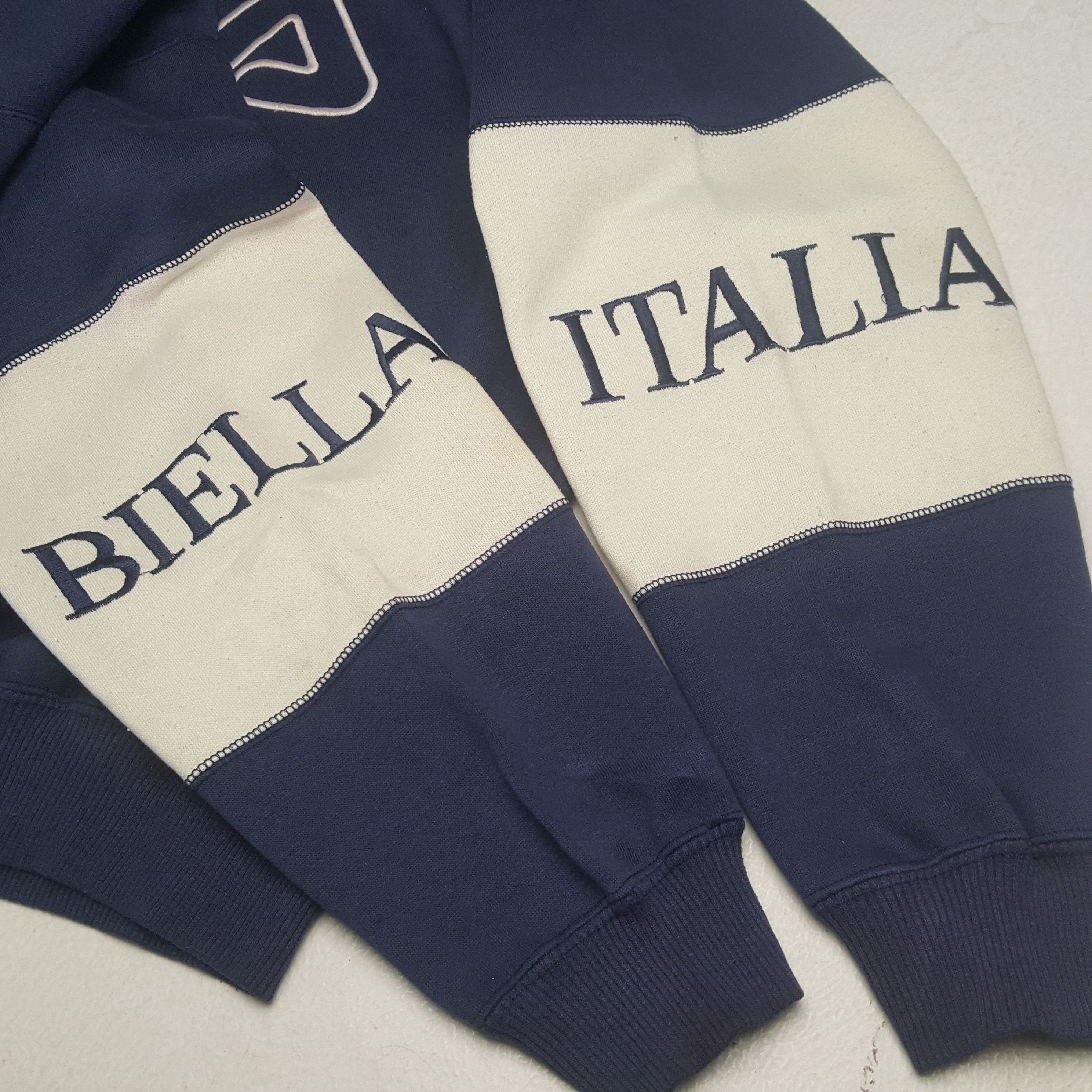 Fila × Vintage Fila Biella Italia Spellout Design Sweatshirt Size US L / EU 52-54 / 3 - 7 Thumbnail