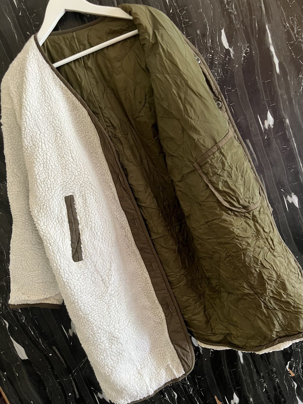Alpha Industries 🔥 ALPHA INDUSTRIES REVERSIBLE FLEECE –ARMY GREEN WAR JACKET🔥 Size M / US 6-8 / IT 42-44 - 6 Thumbnail
