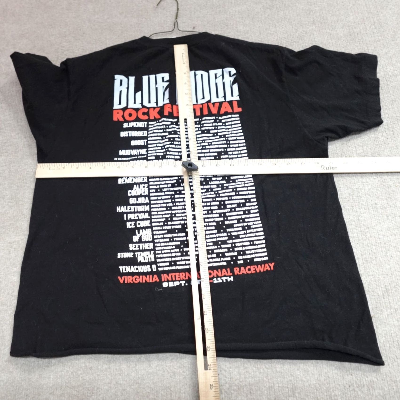 Vintage VINTAGE Blue Ridge Festival Womens Shirt L Black Cotton Jersey Short Sleeve Crew Neck T-Shirt College Size L / US 10 / IT 46 - 3 Thumbnail