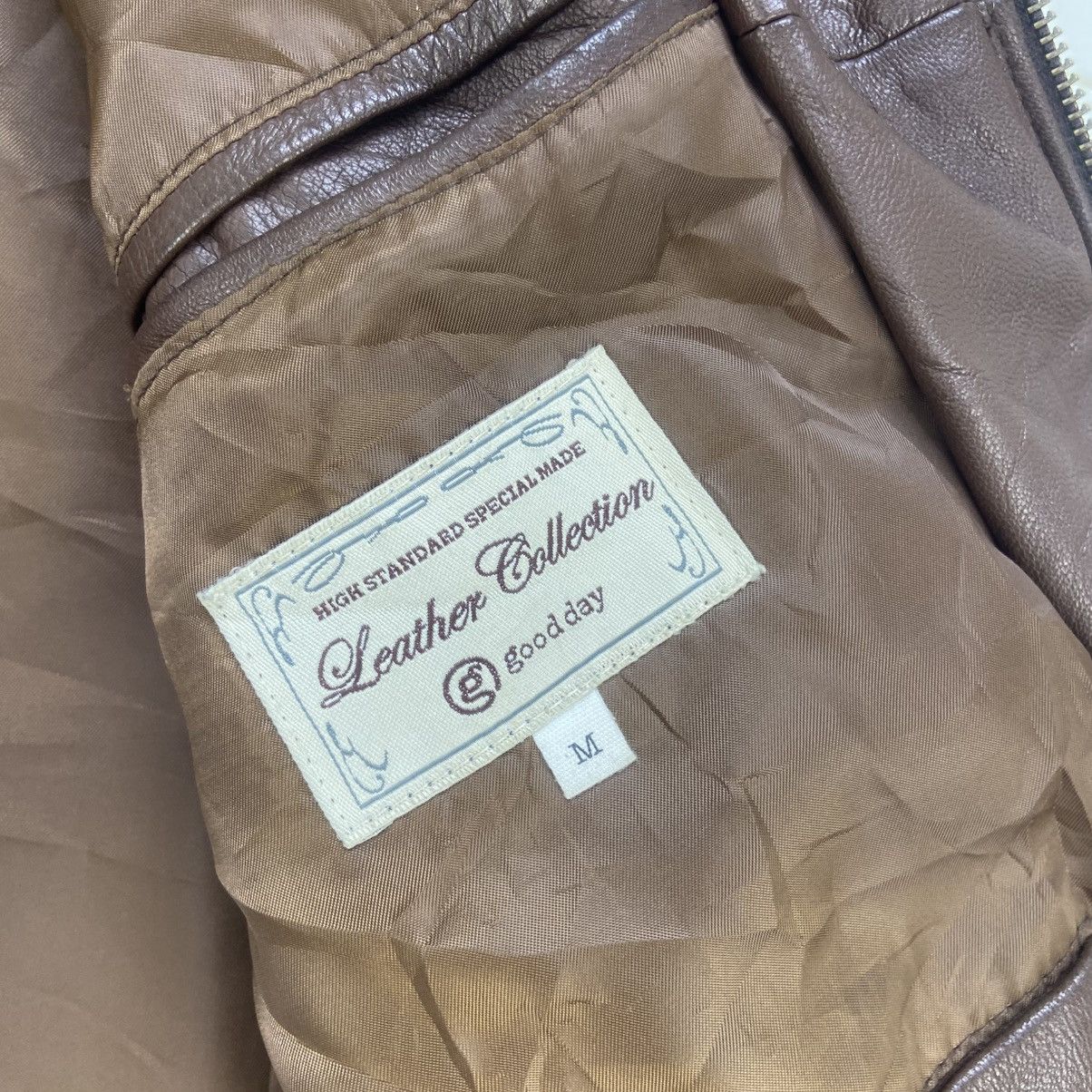 Genuine Leather × Japanese Brand Good Day Sheepskin Quilted Biker Racing Leather Jacket Size US S / EU 44-46 / 1 - 13 Thumbnail