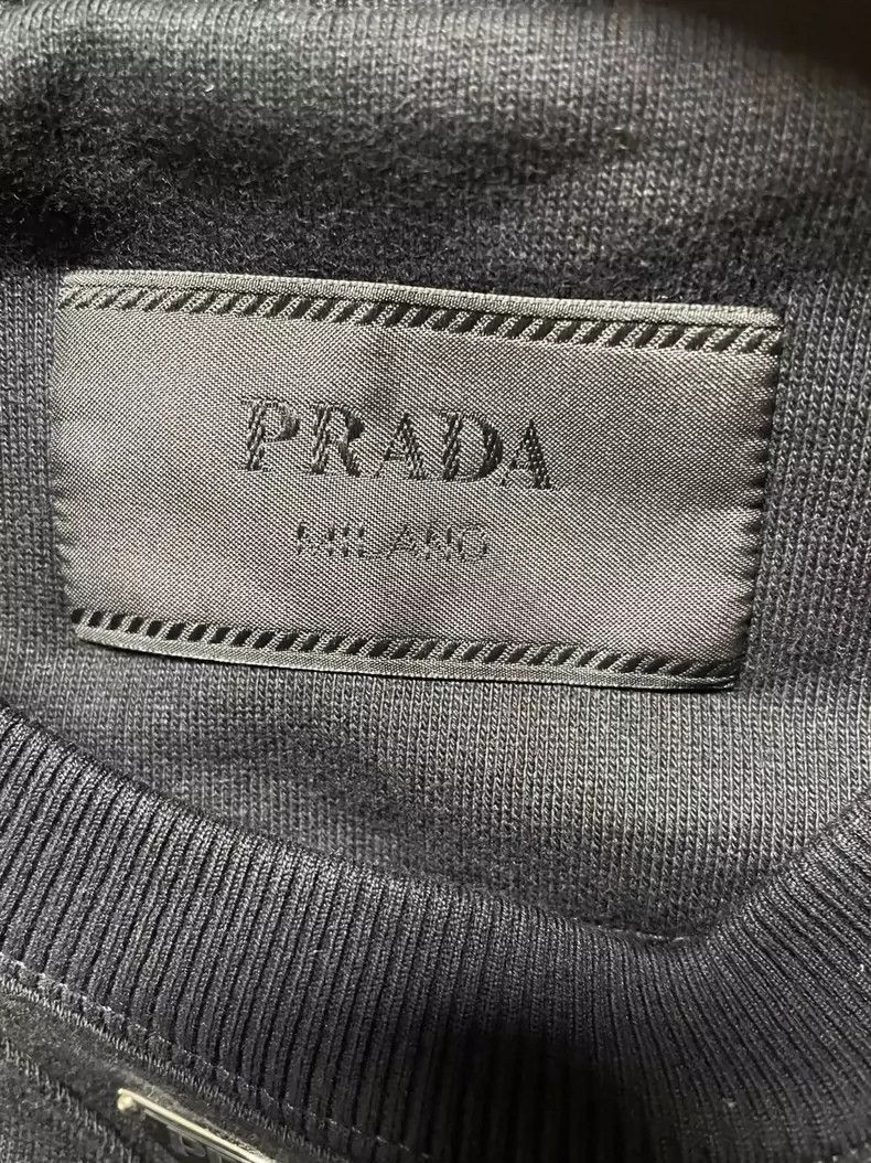 Prada Prada Black Triangle Logo Sweatshirt -2505 Size US L / EU 52-54 / 3 - 4 Thumbnail