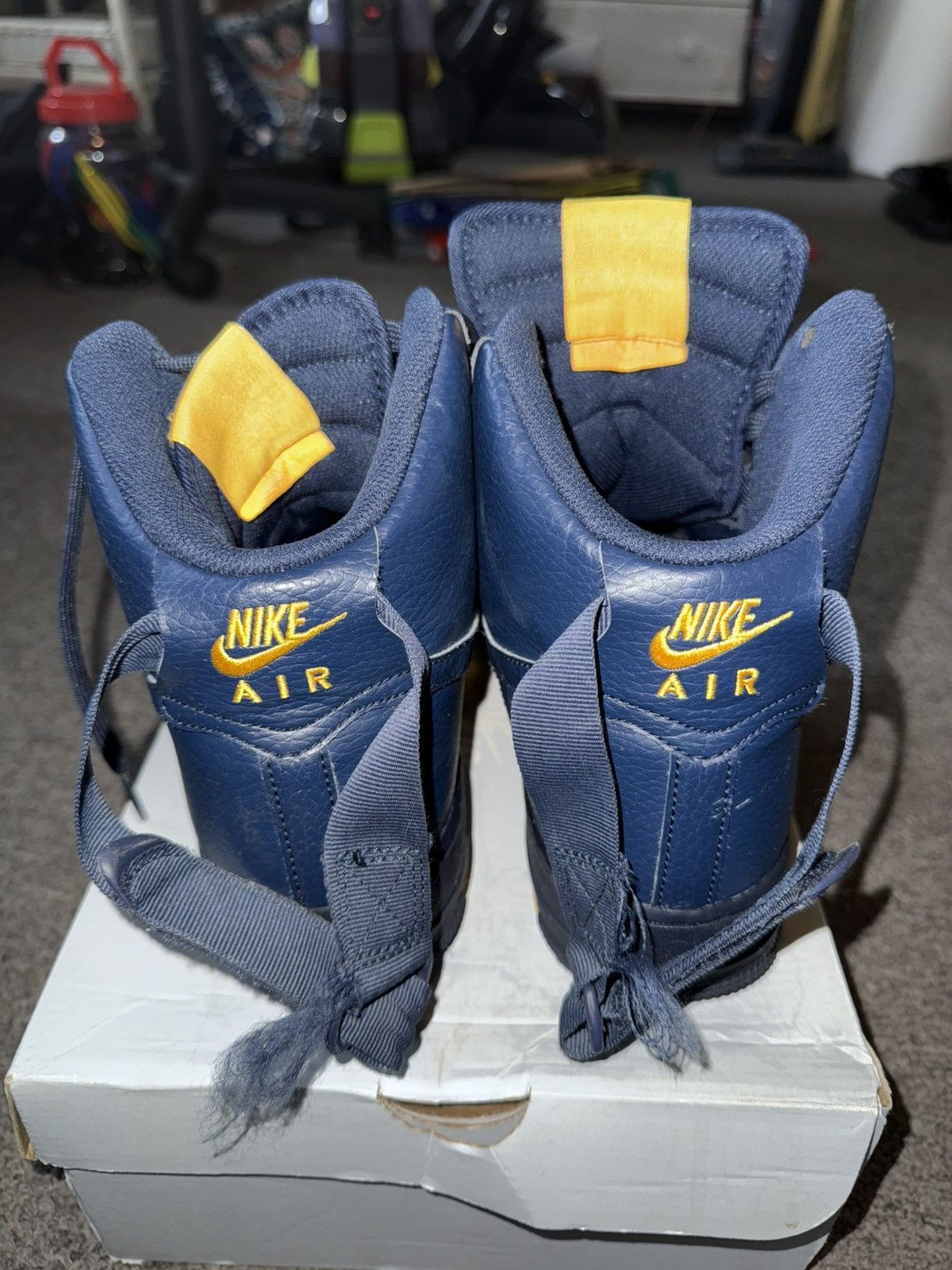 Nike Nike Air Force 1 High Obsidian blue/gold Amerillo Size US 9 / EU 42 - 4 Thumbnail