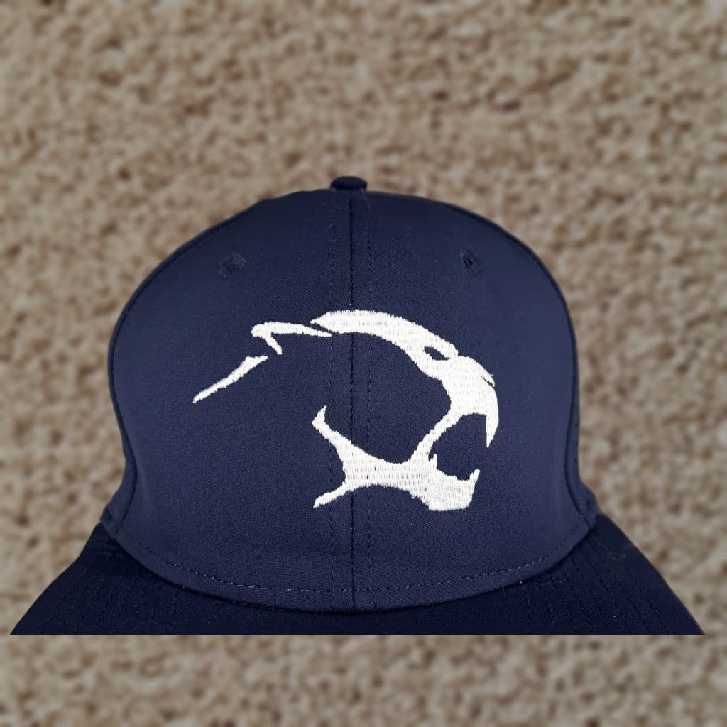 Cougar The Game Cougars Hat Cap Fitted Adult One Size Blue White Polyester Spandex Knit Baseball Cap Logo School Mens Size ONE SIZE - 1 Thumbnail