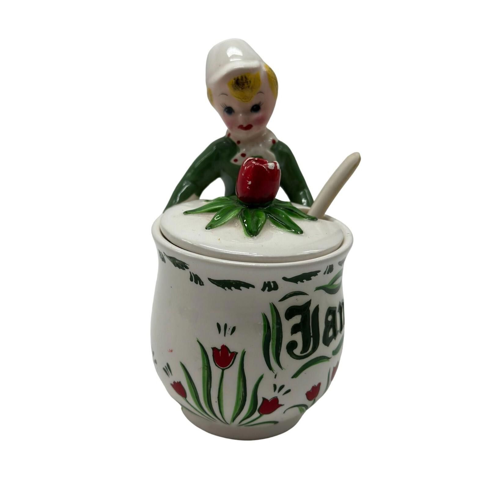 Yohan Serfaty Vintage Yona Shafford Tulip Tyme Dutch Boy Covered Jam Jar Size ONE SIZE - 3 Thumbnail