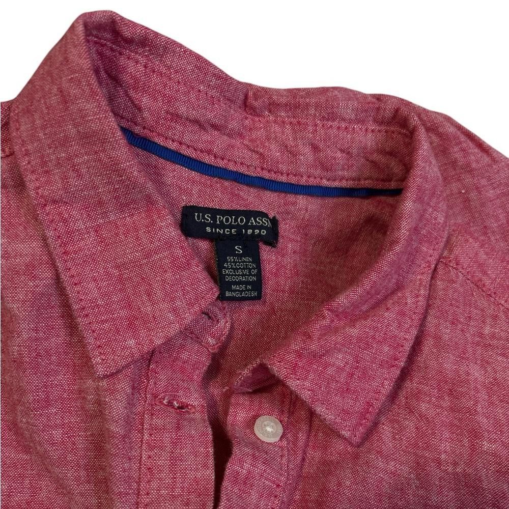 U.S. Polo Assn. U.S. Polo Assn. Pink Linen Button-Down Dress - Size Small Size S / US 4 / IT 40 - 4 Thumbnail