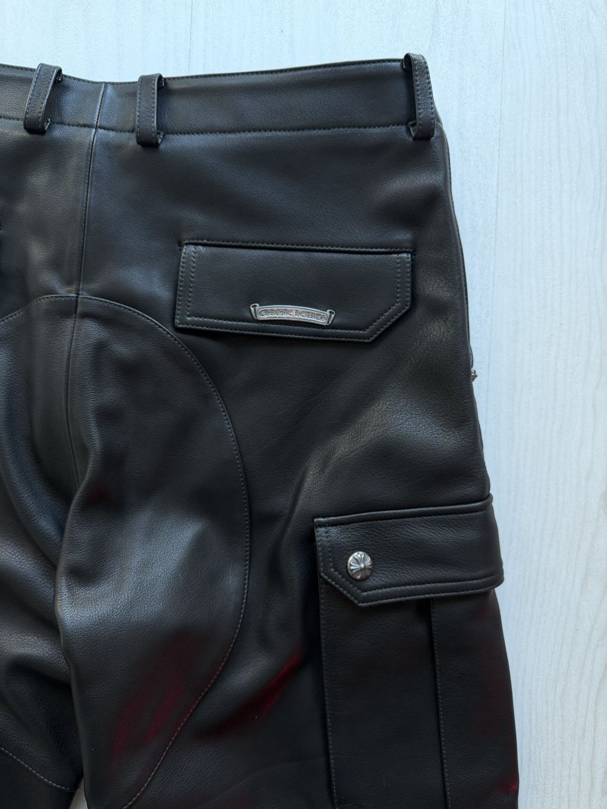 Chrome Hearts Chrome Heart Devil Dog Full Leather Cargo Carpenters Size US 33 - 5 Thumbnail
