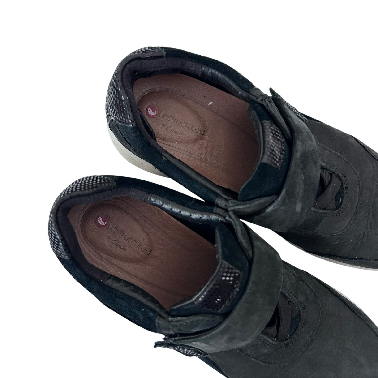 Clarks Clarks Unstructured Black Leather Un Adorn Lo Sneakers Sz 5 Size US 5 / IT 35 - 3 Thumbnail