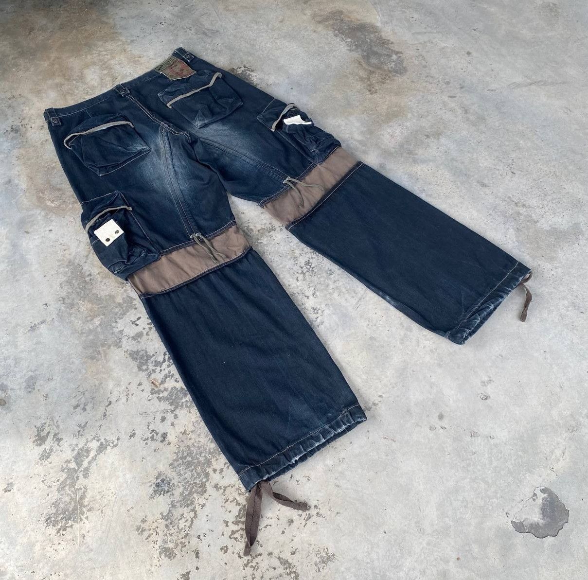 PPFM Rare Archival PPFM "Yellow Riot" Paratrooper Cargo Denim Size US 35 - 10 Thumbnail