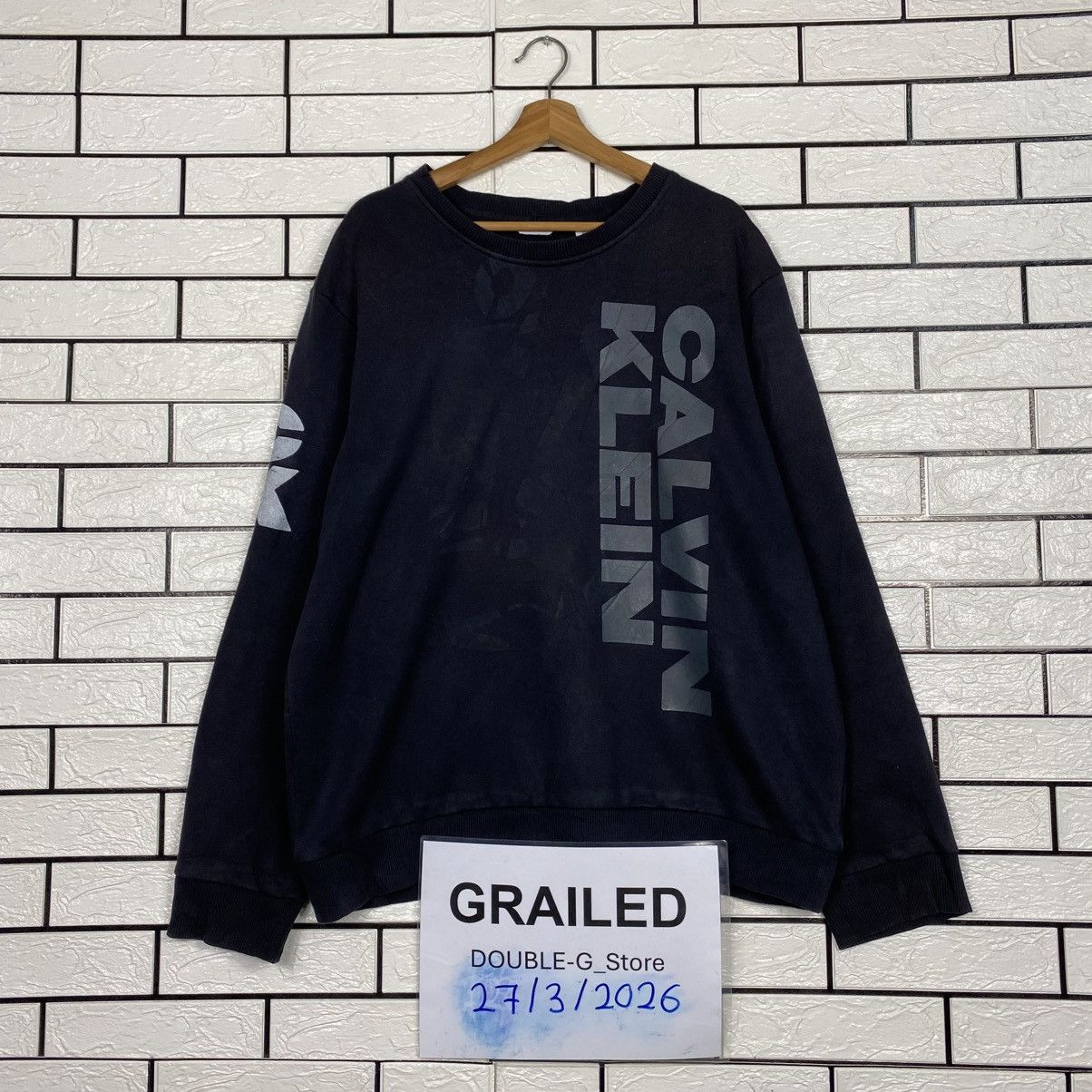 Japanese Brand Vintage Sweatshirt Calvin Klein Big Logo Size US XXL / EU 58 / 5 - 1 Thumbnail