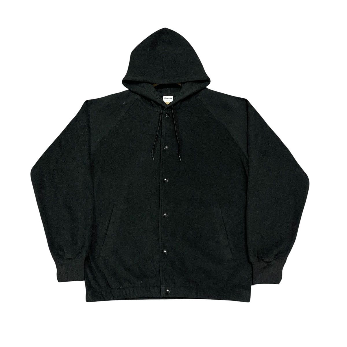 Champion Champion Japan Exclusive Black Hooded Coach Varsity Jacket Size US XL / EU 56 / 4 - 1 Thumbnail