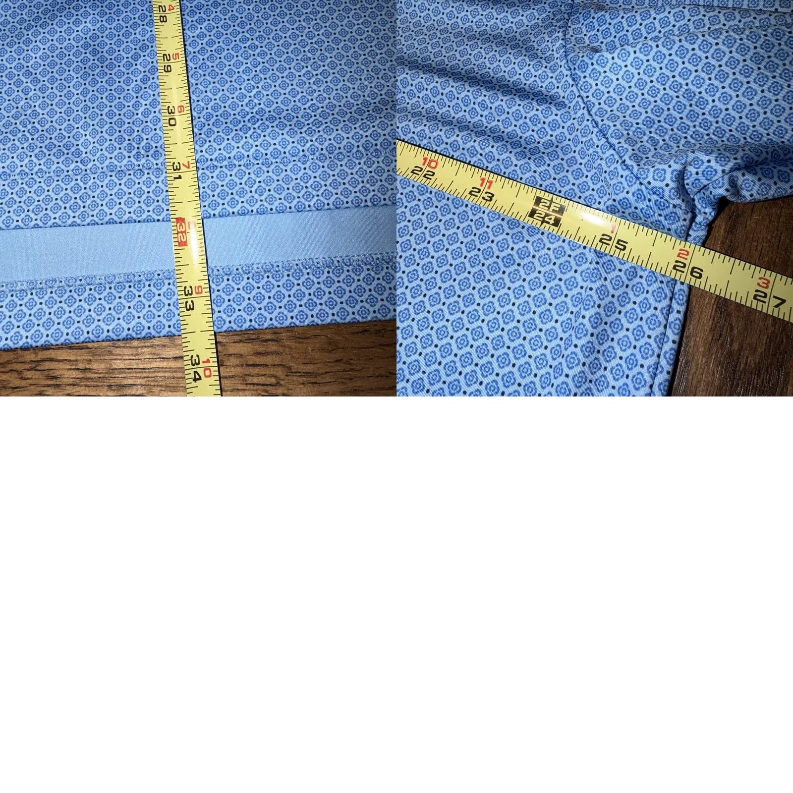 Peter Millar Peter Millar Summer Comfort Blue Geometric Polo Shirt XL Golf Logo Mens Polo Size US XL / EU 56 / 4 - 10 Thumbnail