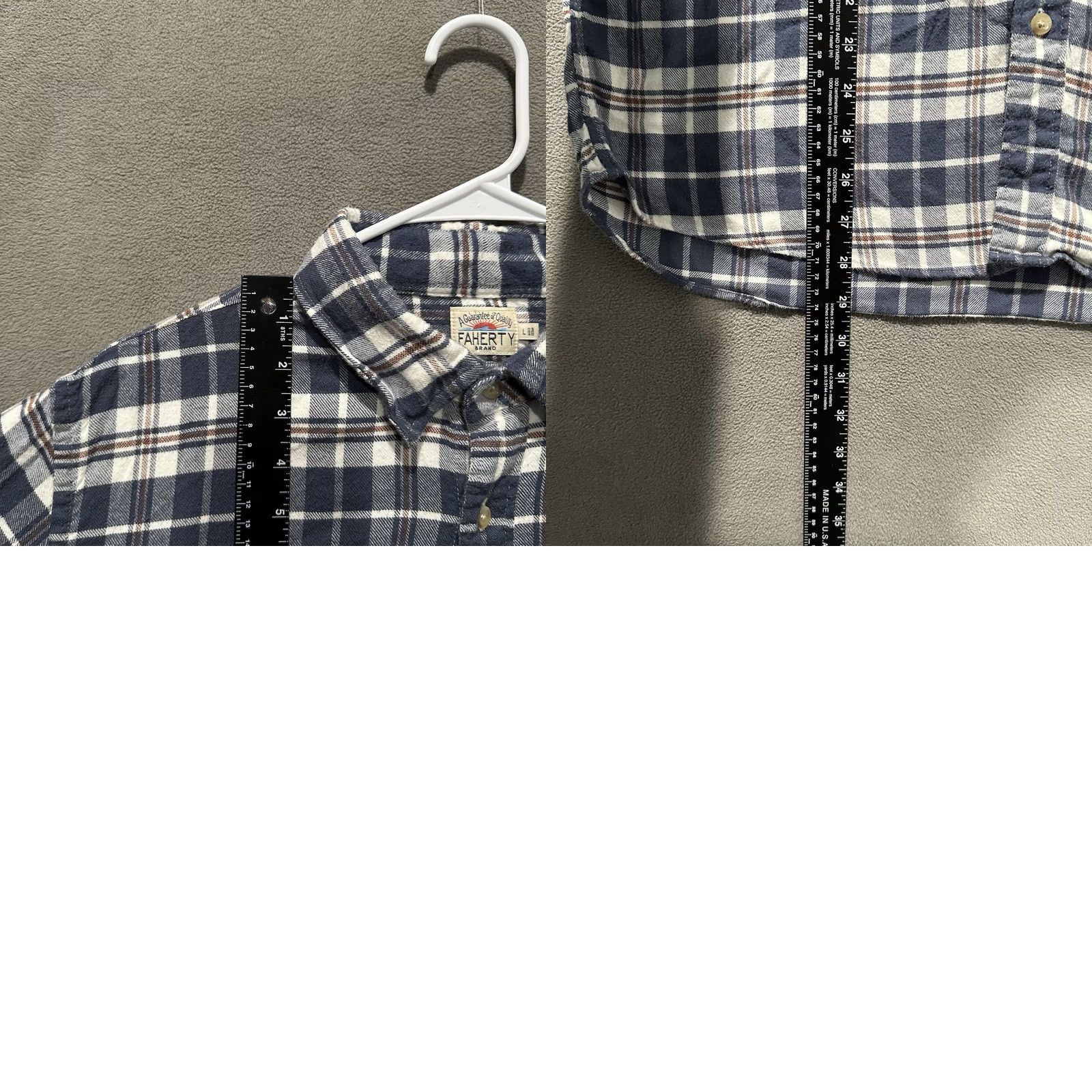 Faherty Faherty Shirt Mens Large Blue The Movement Flannel Rainier Plaid Button Up EUC Size US L / EU 52-54 / 3 - 9 Thumbnail