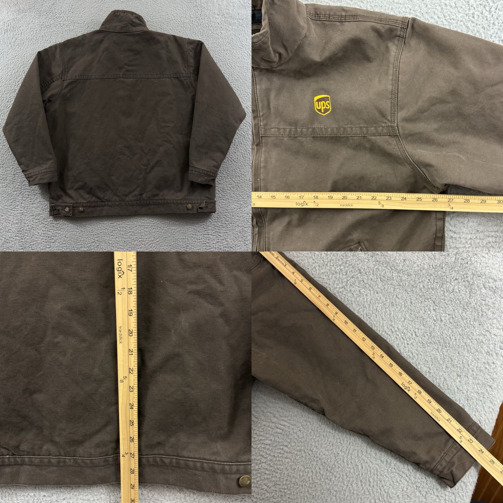 Vintage DRI DUCK Jacket Mens XL Brown Canvas Lined Cotton Zip Workwear Outdoor Size US XL / EU 56 / 4 - 8 Thumbnail