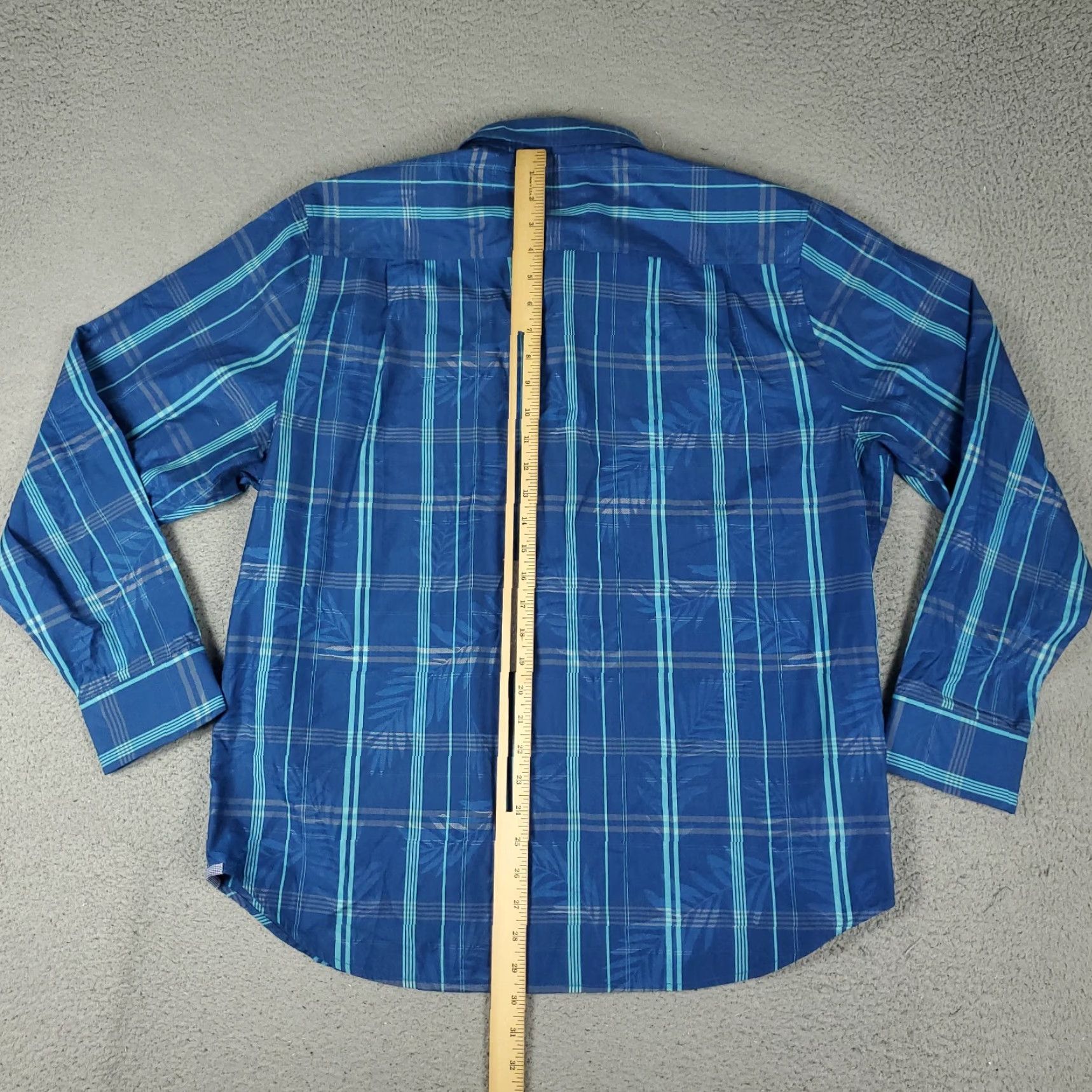 Tommy Bahama Tommy Bahama Blue Plaid Cotton Button-Up Shirt Long Sleeve Adult Large Mens Size US L / EU 52-54 / 3 - 3 Thumbnail