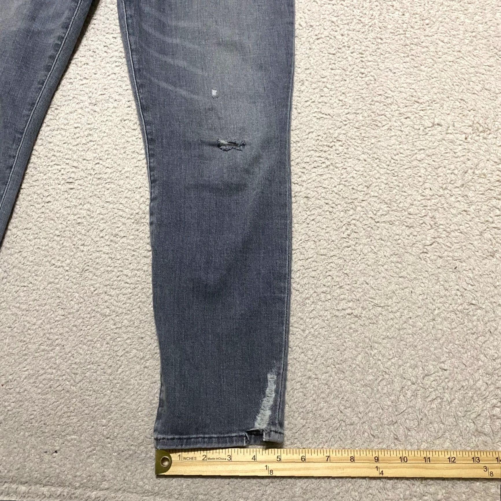 Lucky Brand Lucky Brand Jeans Womens 8 Gray Denim Mid Rise Ava Skinny Distressed Size 30" / US 8 / IT 44 - 6 Thumbnail