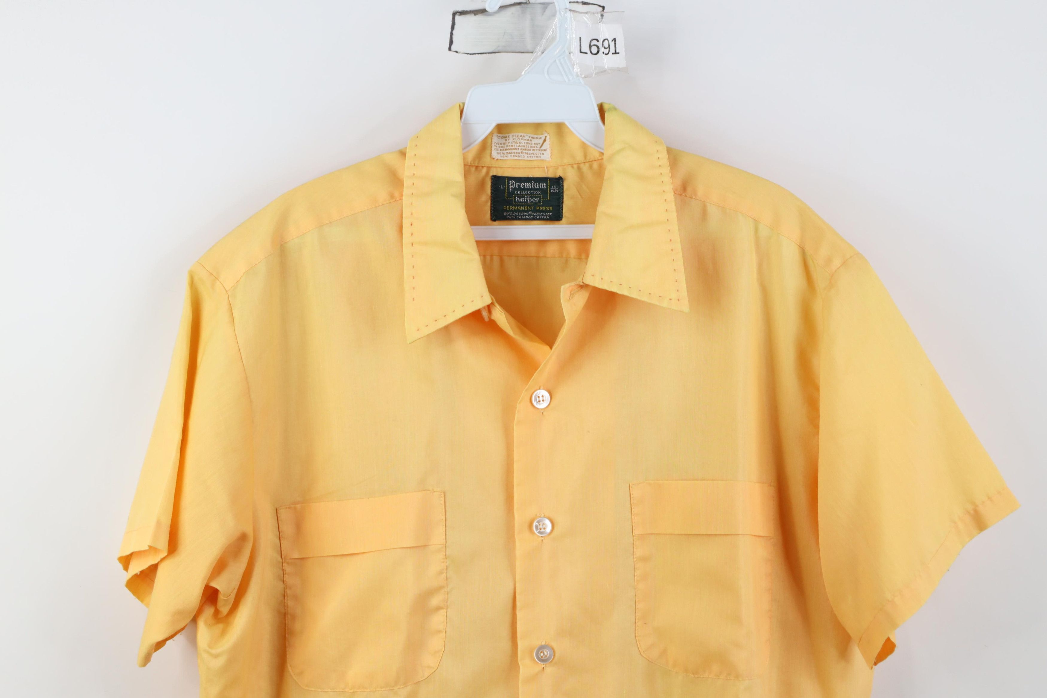 Vintage Vintage 60s Rockabilly Short Sleeve Collared Button Shirt Size US L / EU 52-54 / 3 - 2 Thumbnail