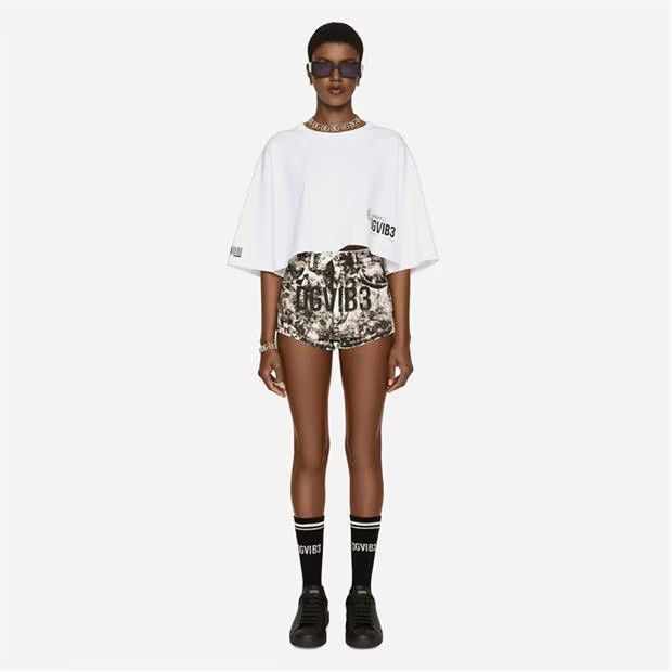 Dolce & Gabbana o1g2r1mq1024 Faded Wash Cotton Denim Shorts Black & Grey Size 28" / US 6 / IT 42 - 3 Thumbnail