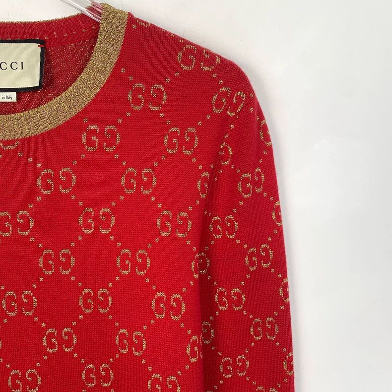 Gucci Gucci Red logo old flower full print cotton round-neck long Size US XS / EU 42 / 0 - 3 Thumbnail