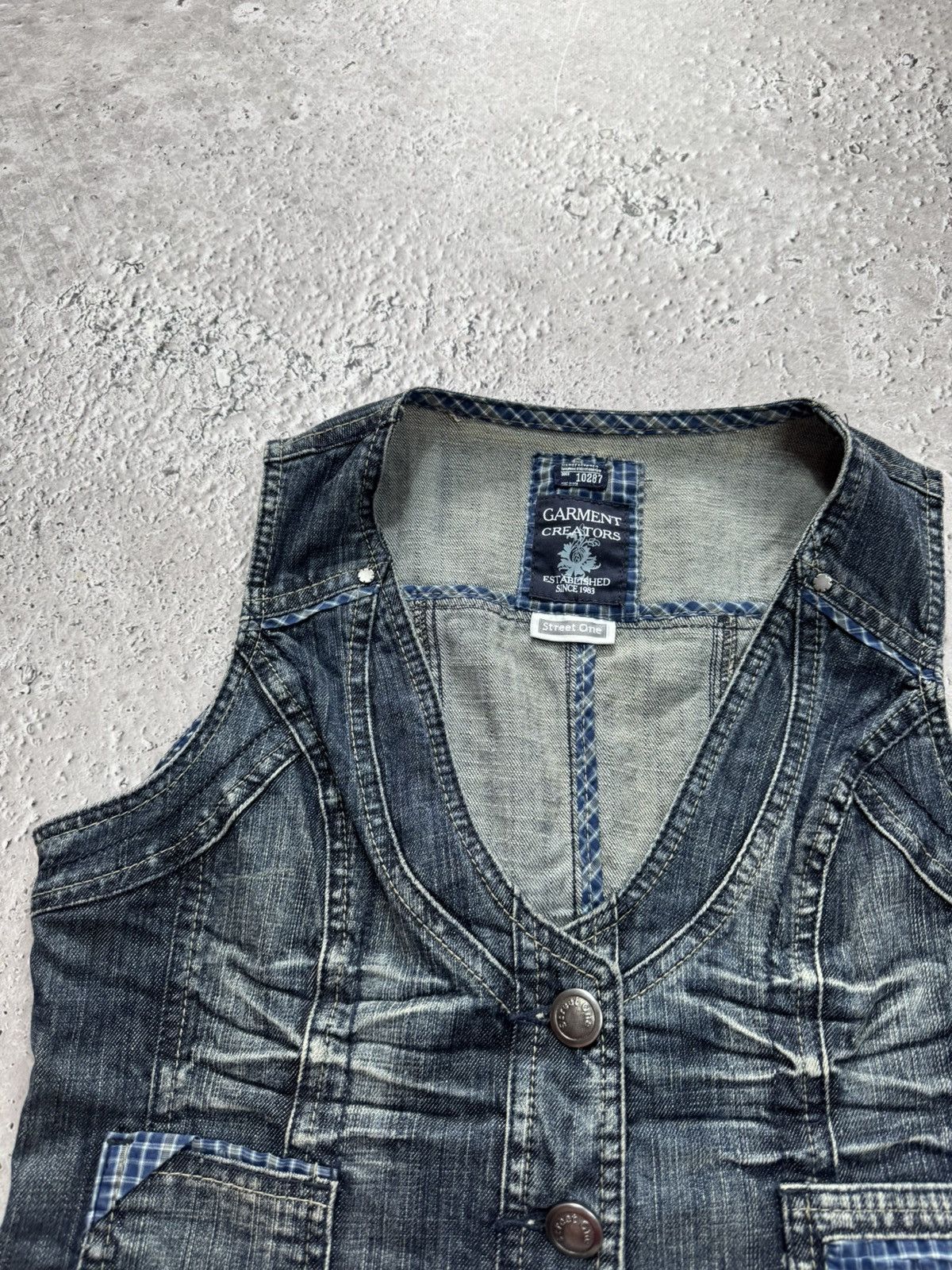 Other Vintage Cropped Denim Vest Women Biker Moto Y2K Blue Jean Size S / US 4 / IT 40 - 3 Thumbnail