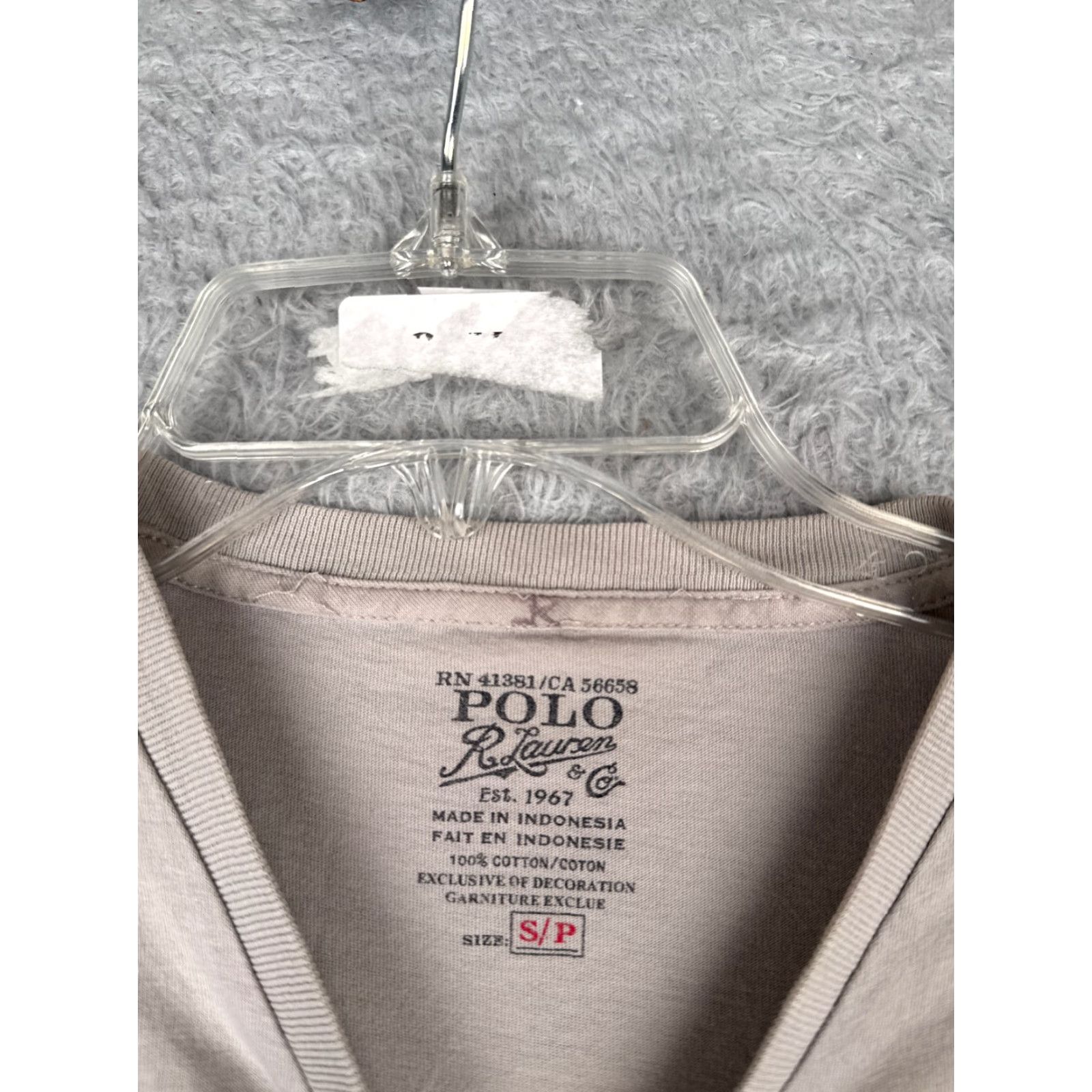 Ralph Lauren VINTAGE Polo Ralph Lauren Shirt Slim Fit Mens Small Gray V-Neck Short Sleeve 100% Cotton Jersey Size US S / EU 44-46 / 1 - 7 Thumbnail
