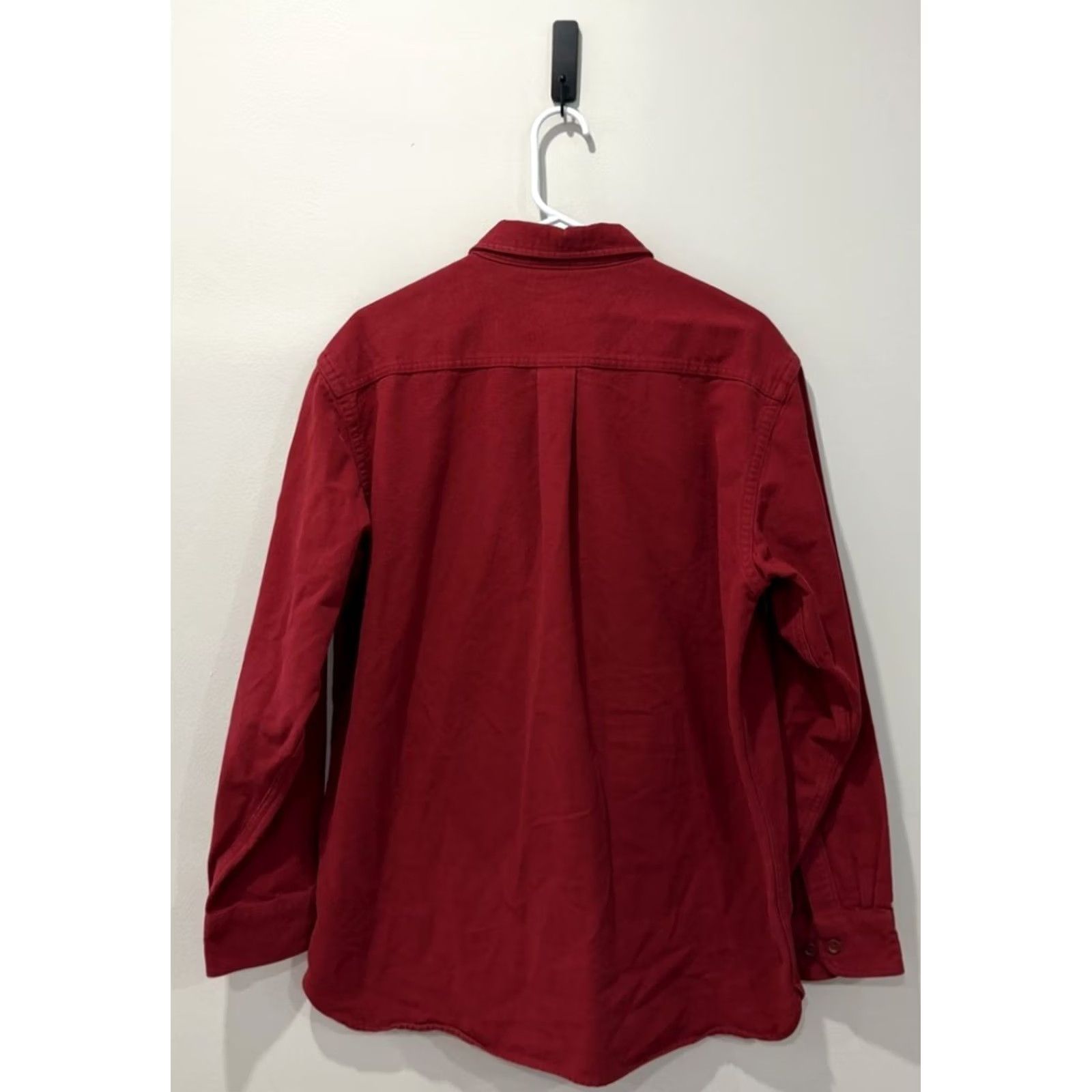 Vintage L.L. Bean Shirt Men's Large Red Heavyweight Cotton Long Sleeve Button Size US L / EU 52-54 / 3 - 2 Thumbnail