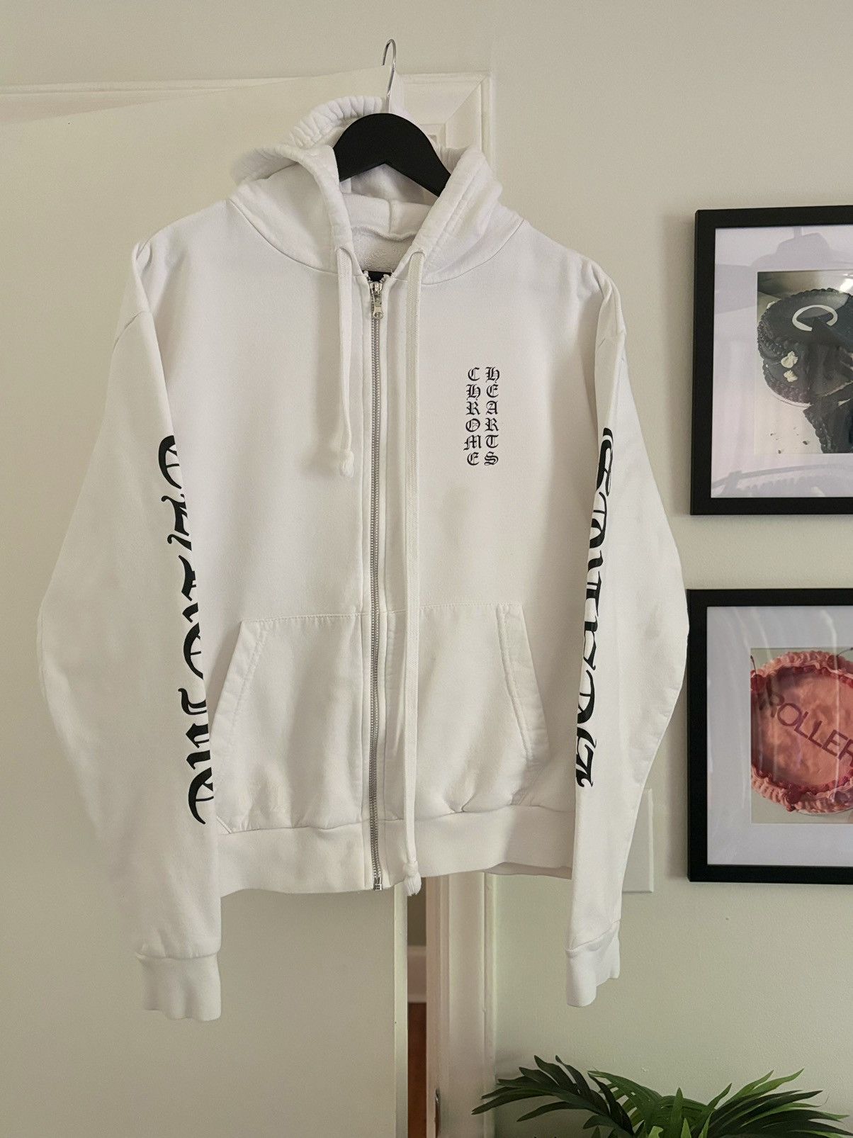 Chrome Hearts WHITE LOGO HOODIE Size US S / EU 44-46 / 1 - 2 Thumbnail