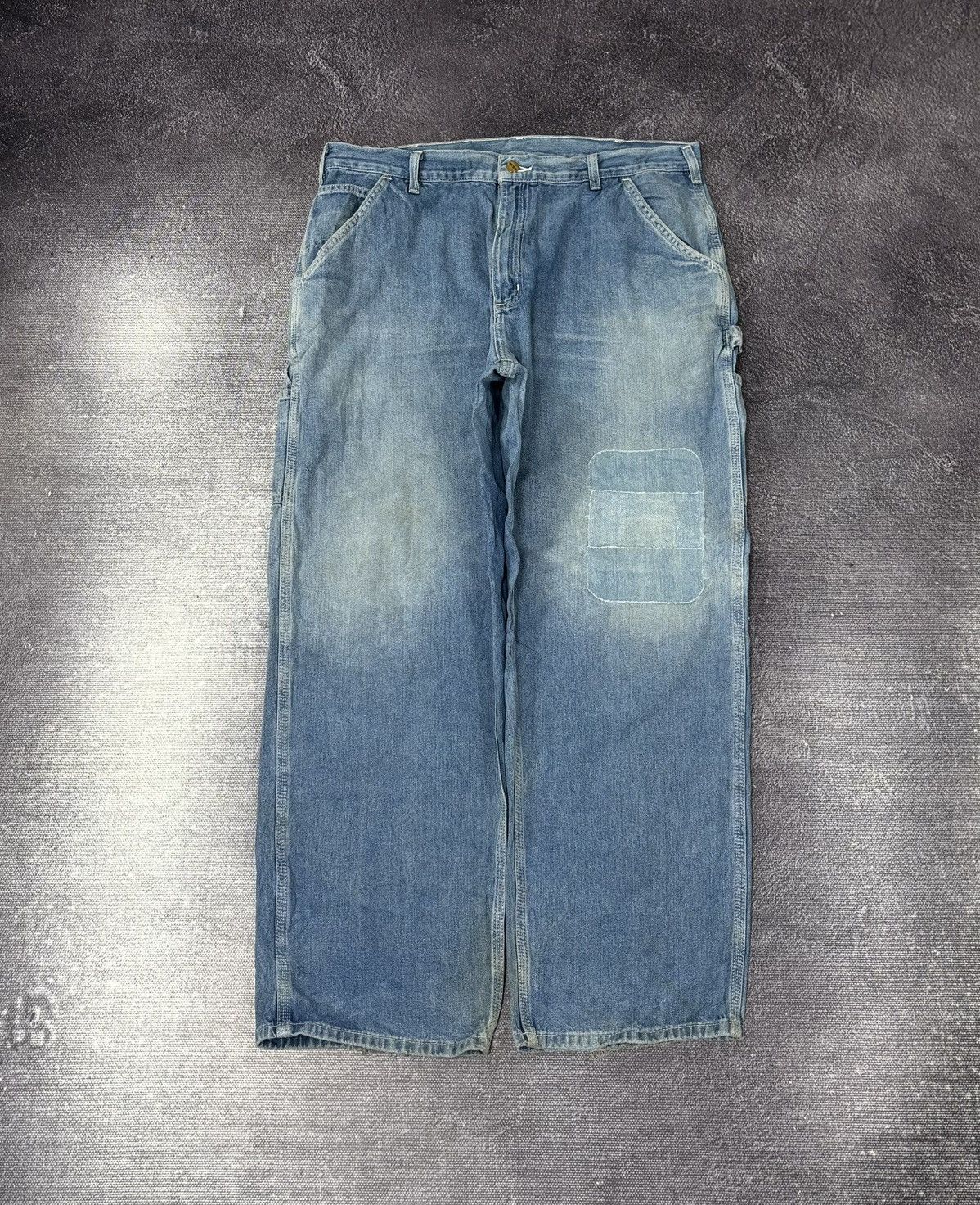 Carhartt Vintage Carhartt Dungaree Fit Faded Blue Baggy Denim Jeans Size US 38 / EU 54 - 2 Thumbnail