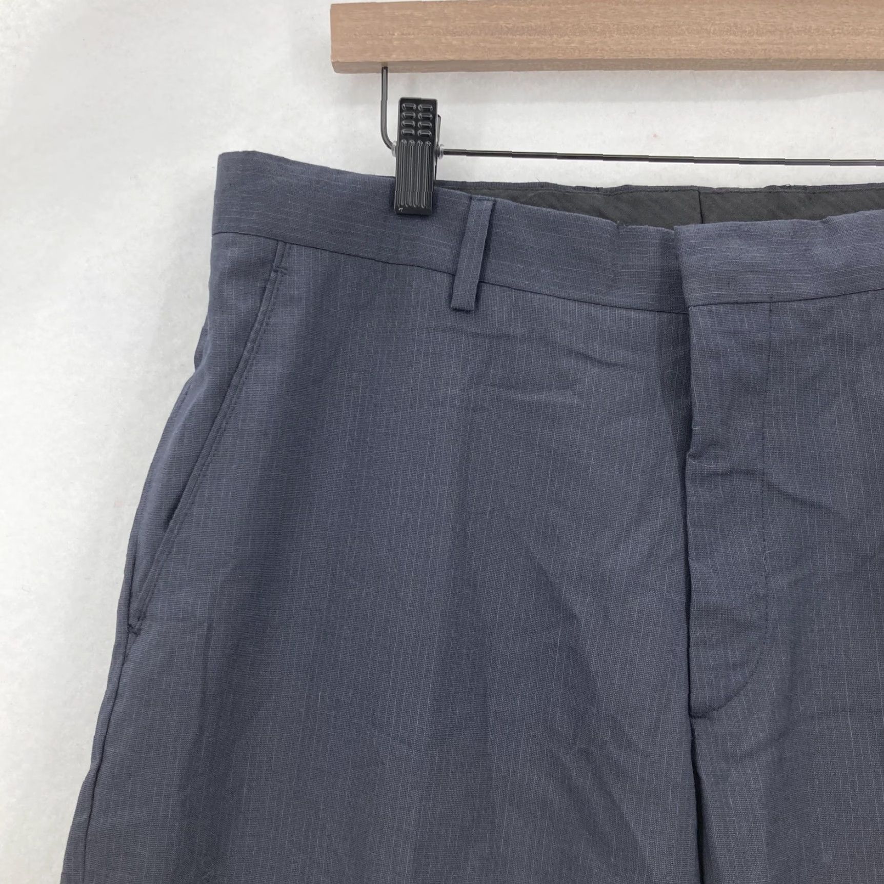 Banana Republic Banana Republic Dress Pants Mens 34x30 Navy Heather Pinstripe Flat Front Lined Size US 34 / EU 50 - 3 Thumbnail