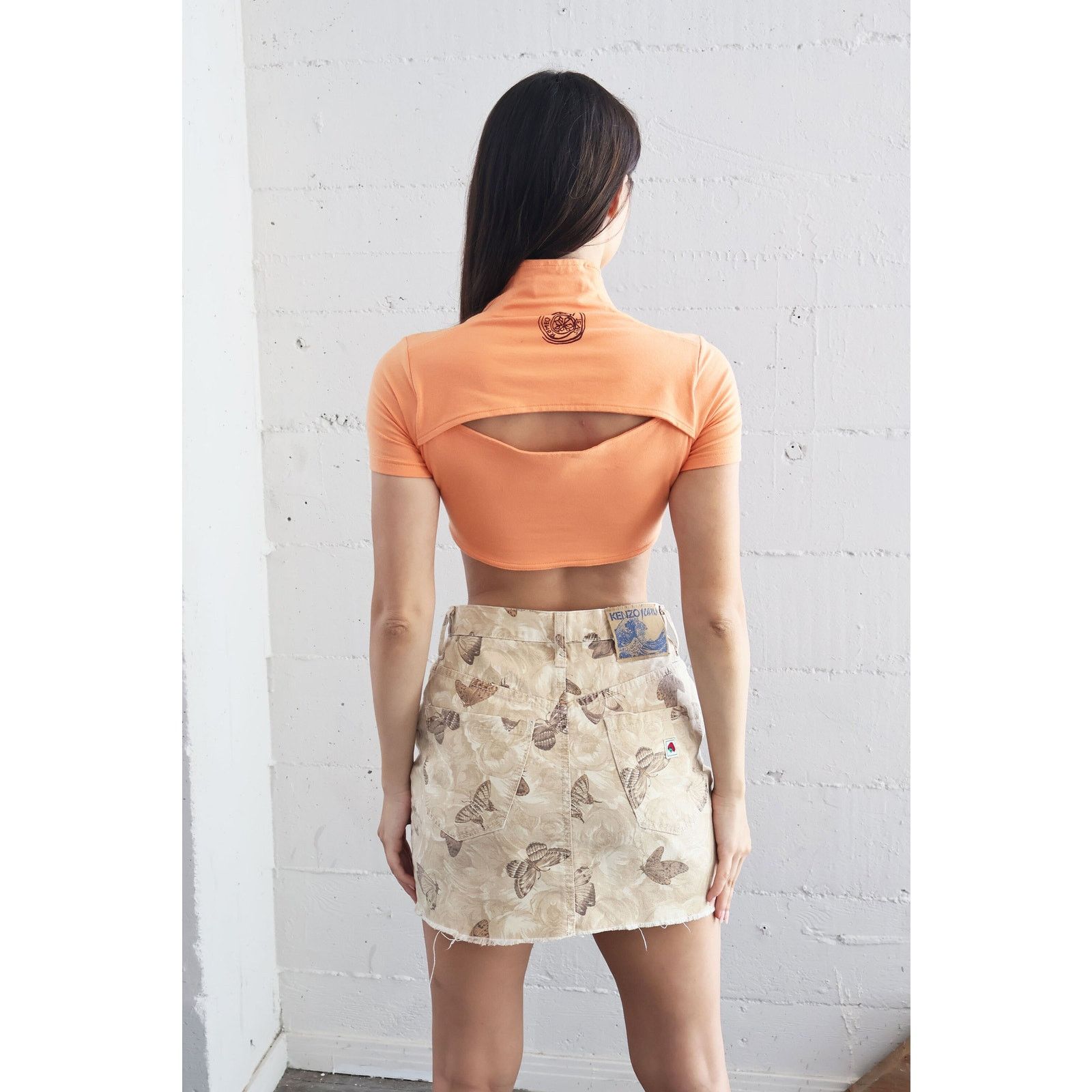 Romeo Gigli Vintage Romeo Gigli Orange Sherbert Cropped Bustier Top Size S / US 4 / IT 40 - 6 Thumbnail