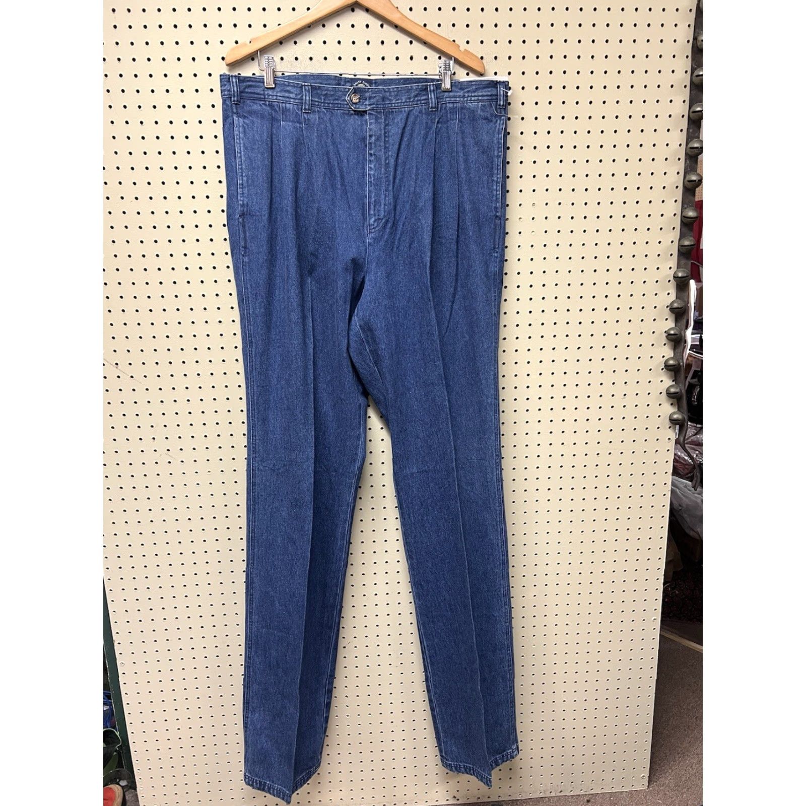 Gant VINTAGE Salty Dog Pants Chino Pleated Blue Denim 40x42 Adult Regular Tapered None Mens Size US 40 / EU 56 - 3 Thumbnail