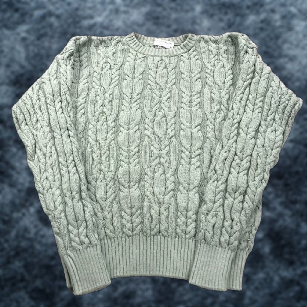 Vintage VINTAGE Tricots St Raphael Sweater Adult XL Green Cable Knit Fisherman Crewneck Mens Size US XL / EU 56 / 4 - 1 Thumbnail