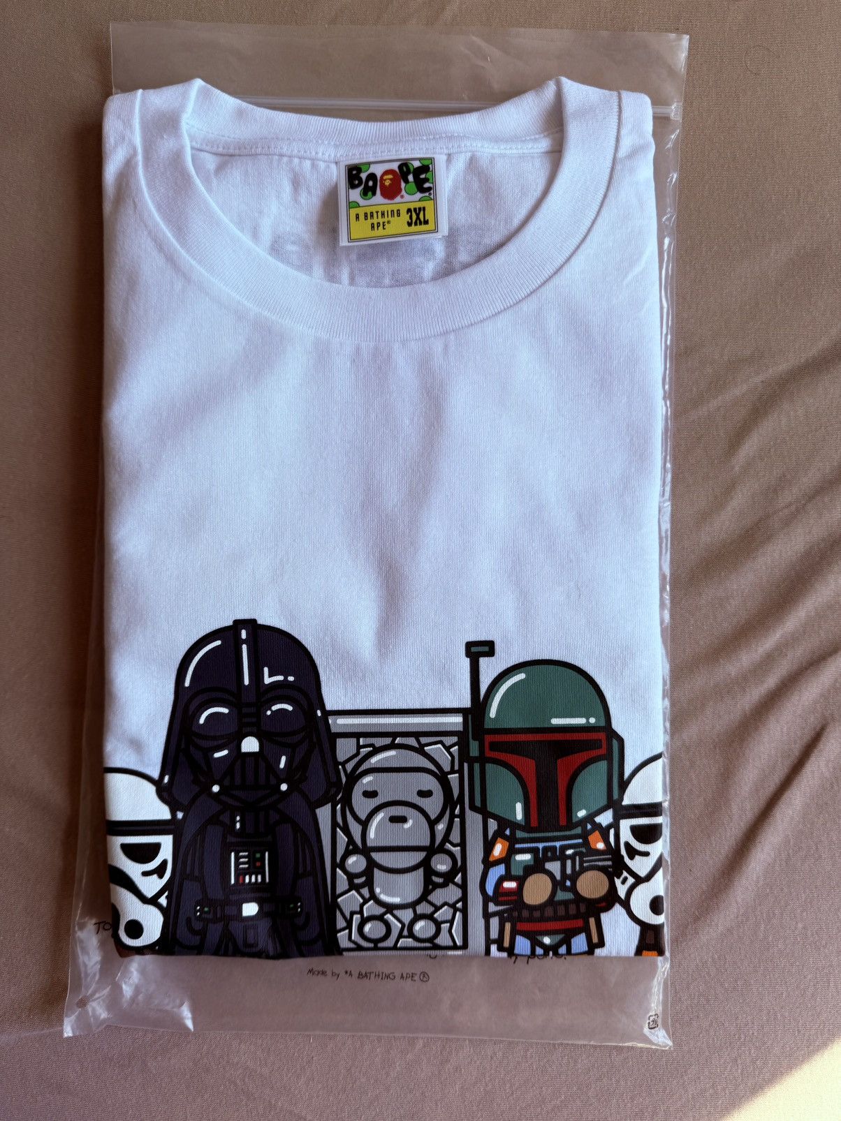 Bape × Star Wars 3XL Bape x Star Wars Baby Milo carbonite tee Size US XXL / EU 58 / 5 - 3 Thumbnail