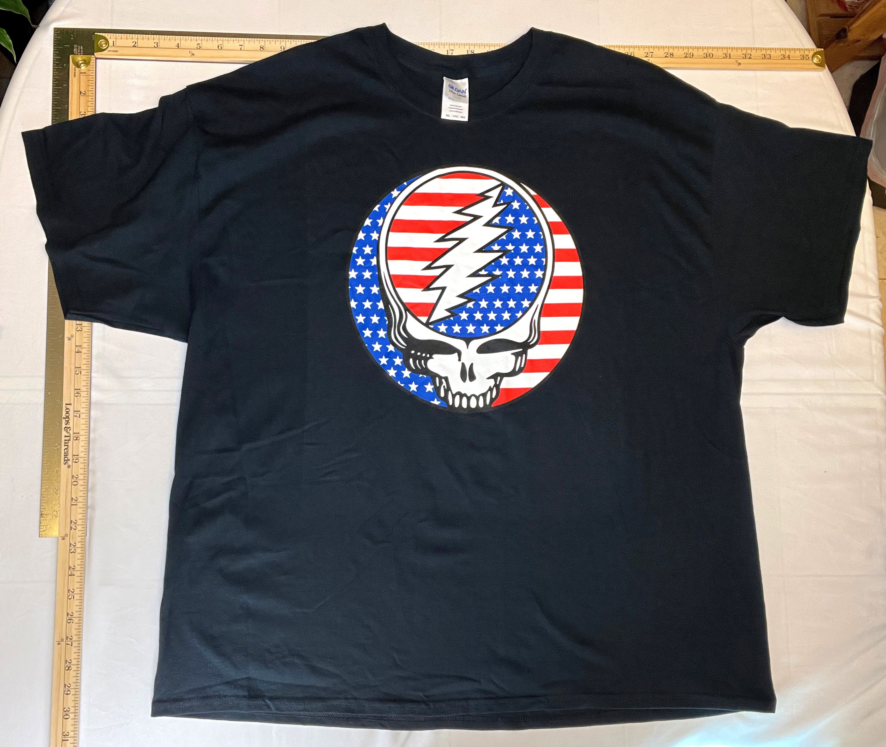 Band Tees Grateful Dead Steal Your Face T-shirt SYF American Flag 3XL Size US XXL / EU 58 / 5 - 1 Thumbnail