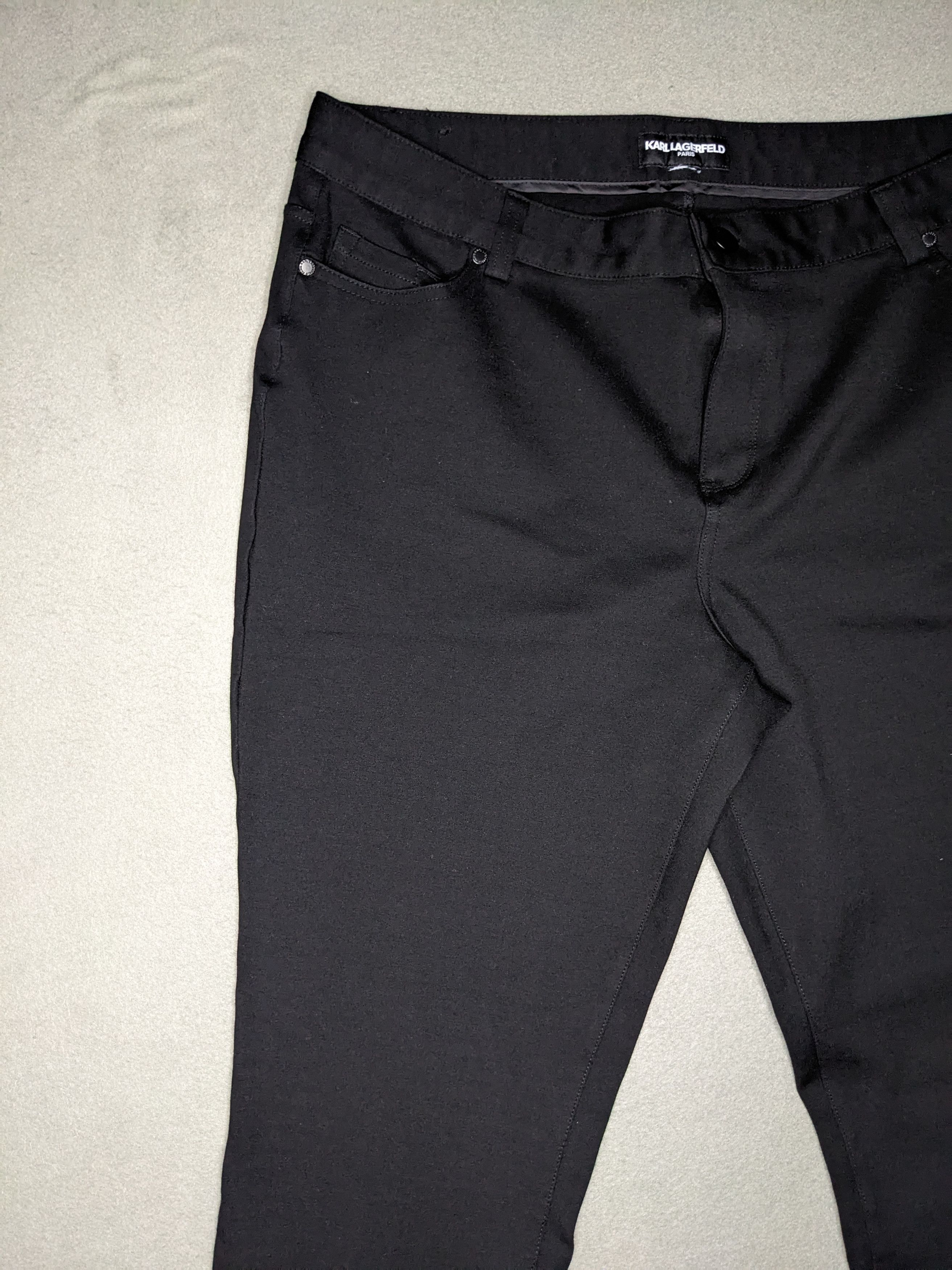 Karl Lagerfeld Karl Lagerfeld Pants Size 16 Straight Stretch Knit Trousers Size 38" / US 16 / IT 52 - 4 Thumbnail