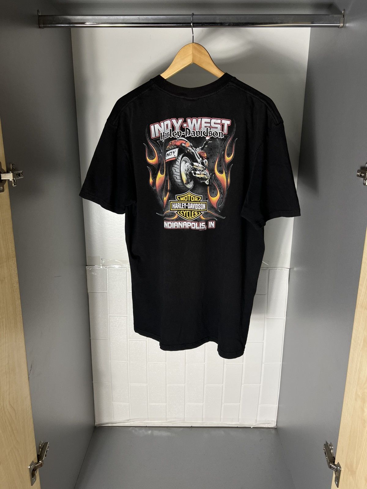 Harley Davidson VINTAGE HARLEY DAVIDSON MOTORCYCLE RETRO T-SHIRT BIKE 90s Size US L / EU 52-54 / 3 - 1 Thumbnail