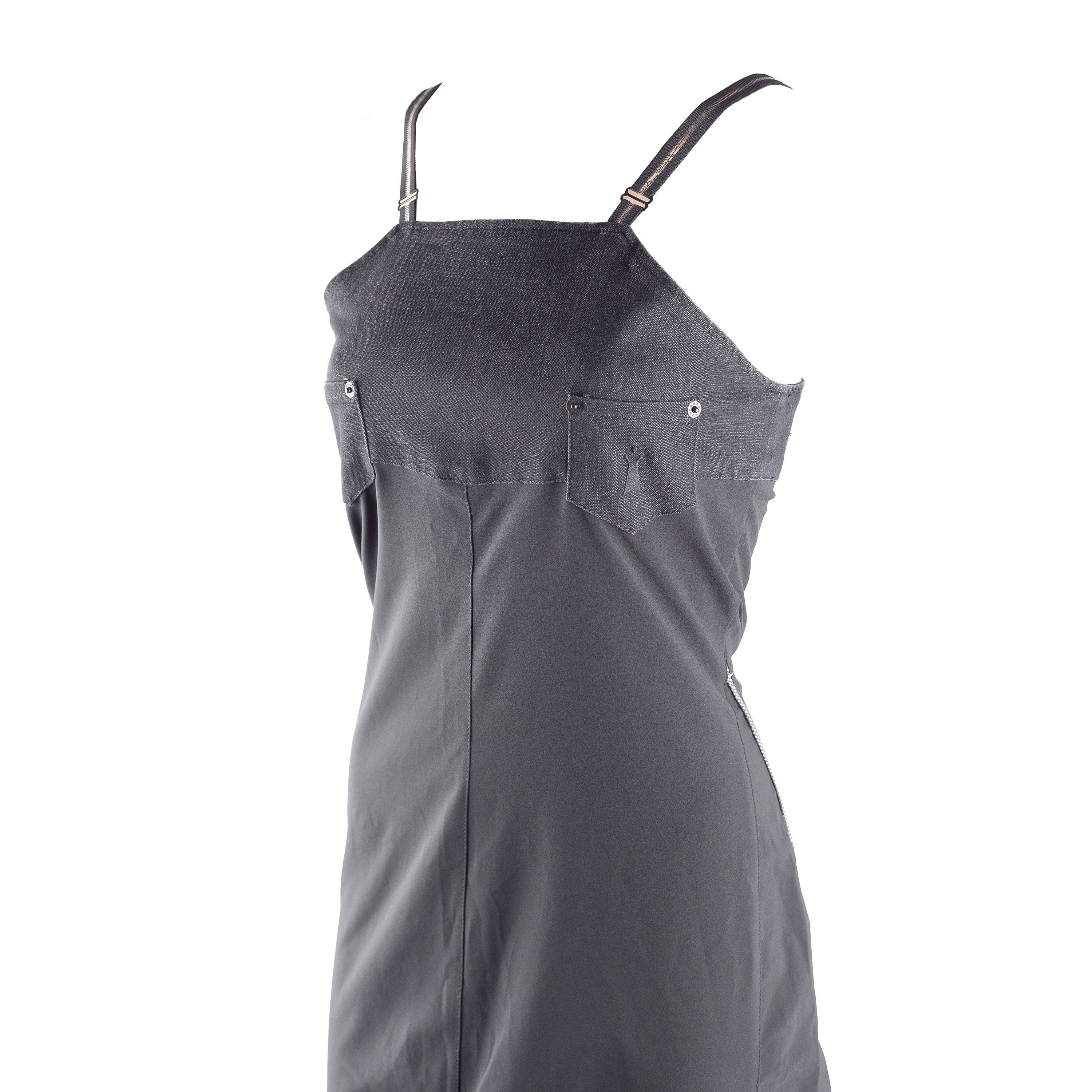 Cop Copine Cop Copine Vintage Black Maxi Dress (M) Size M / US 6-8 / IT 42-44 - 2 Thumbnail
