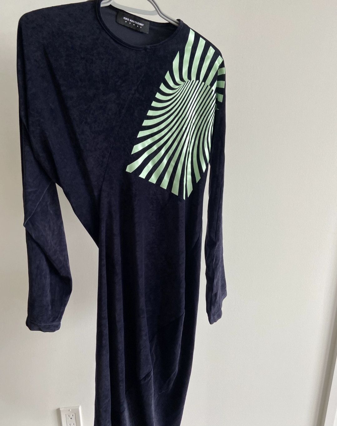 Kiko Kostadinov Twisted Patchwork Velvet Top Long Sleeve T Shirts