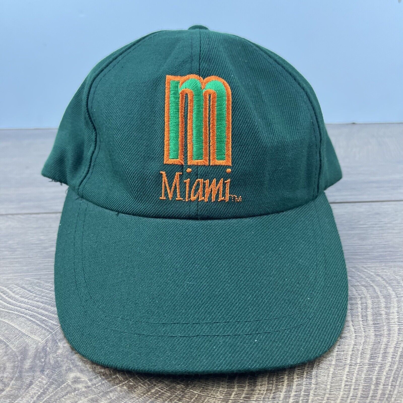 Other Vintage Miami Hurricanes Hat Green NCAA Cap Adjustable Green Size ONE SIZE - 2 Thumbnail