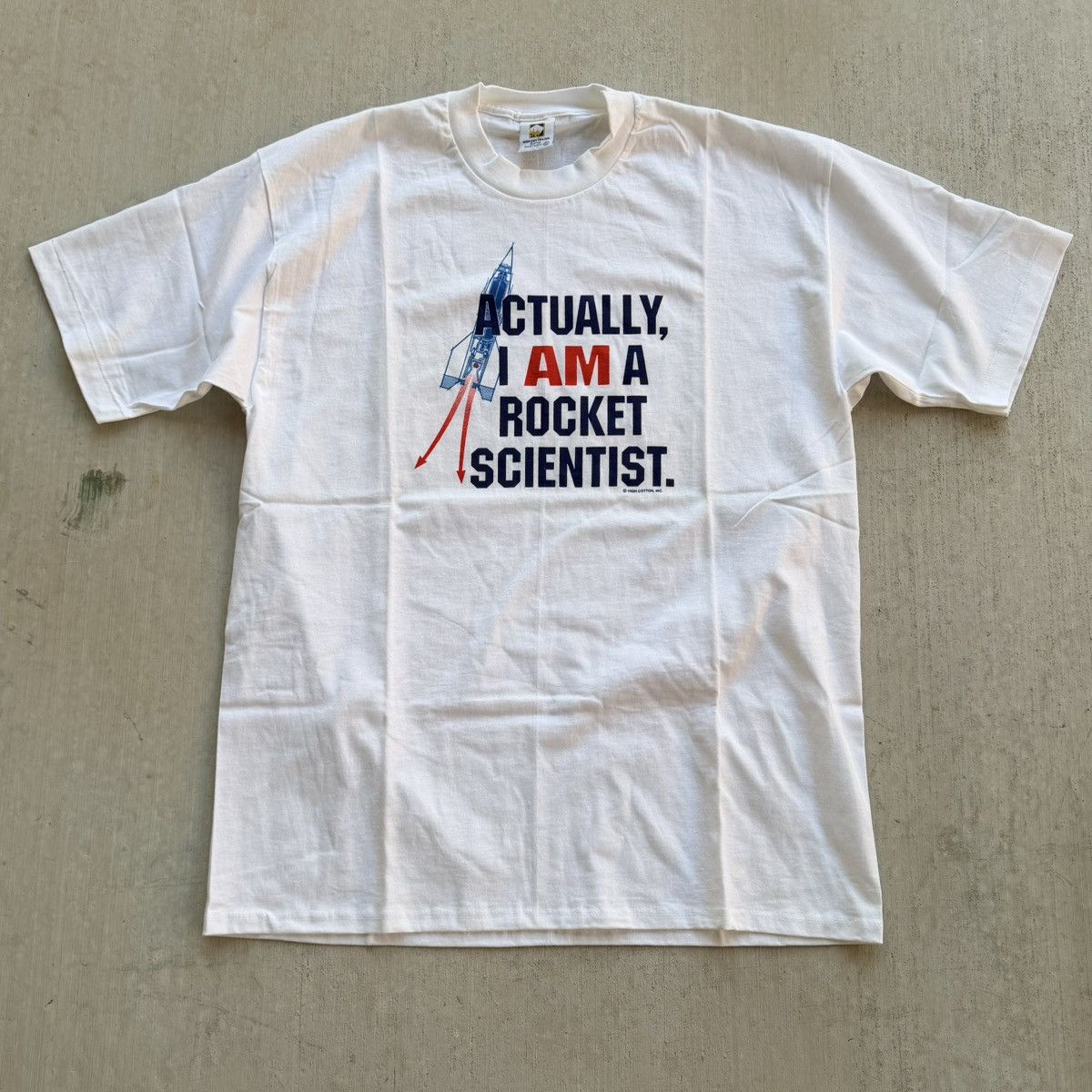 Vintage Rocket Scientists T Shirt 90s Single Stitch Funny XL