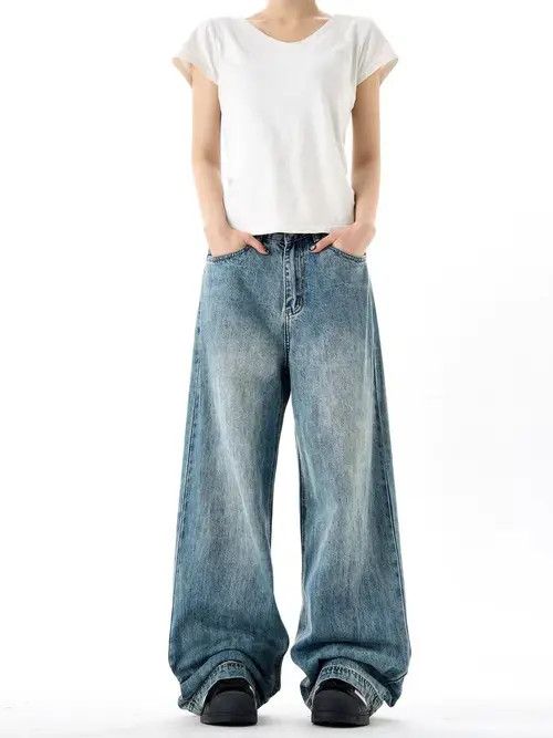 Japanese Brand Miura High Street Loose Fit Vintage Jeans Light Blue Size US 32 / EU 48 - 1 Thumbnail
